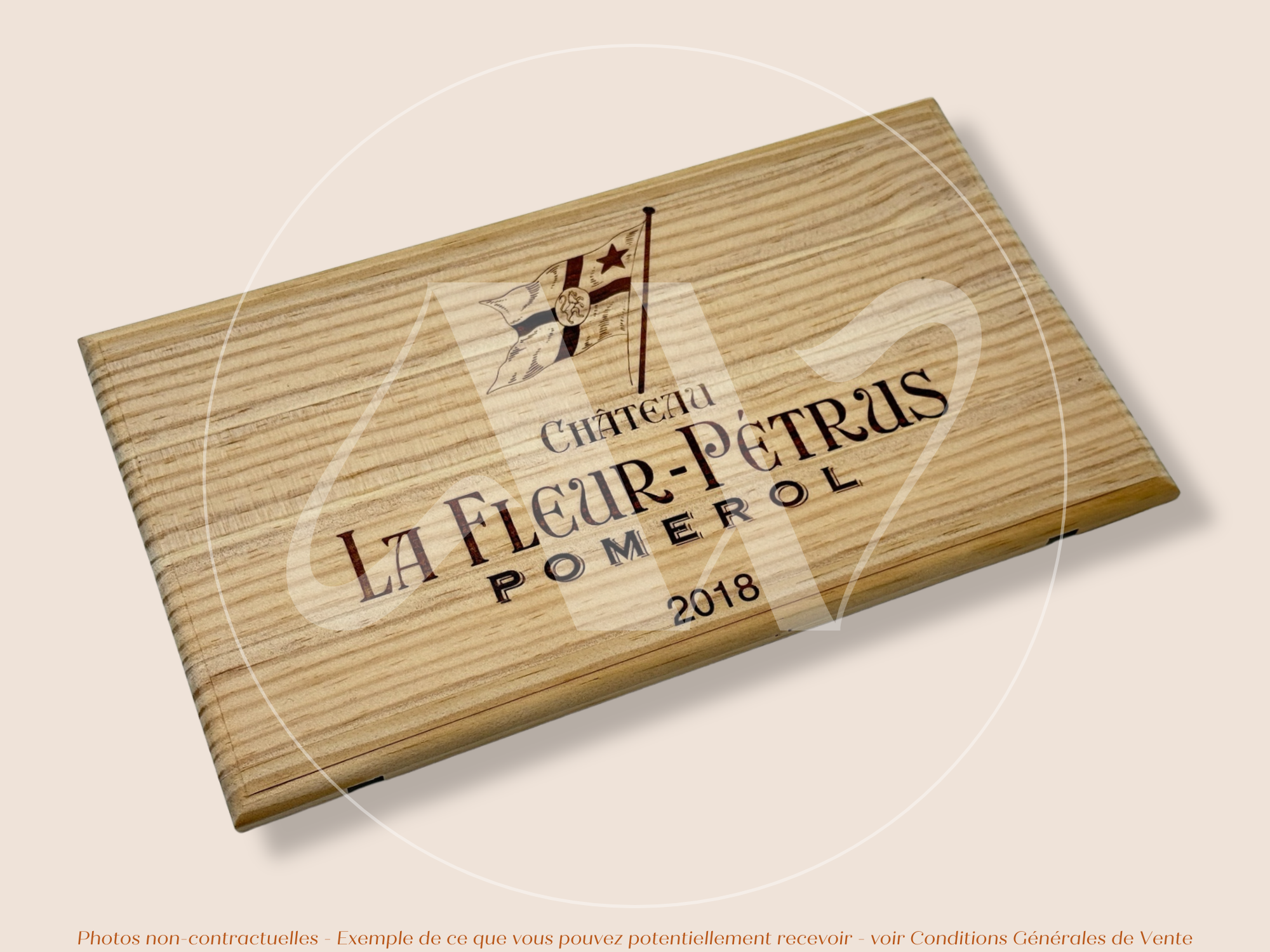 Estampe bois – Château La Fleur-Pétrus – Pomerol (Bordeaux) – Millésime 2018 – Format 30x17 cm – Domaine Mythique