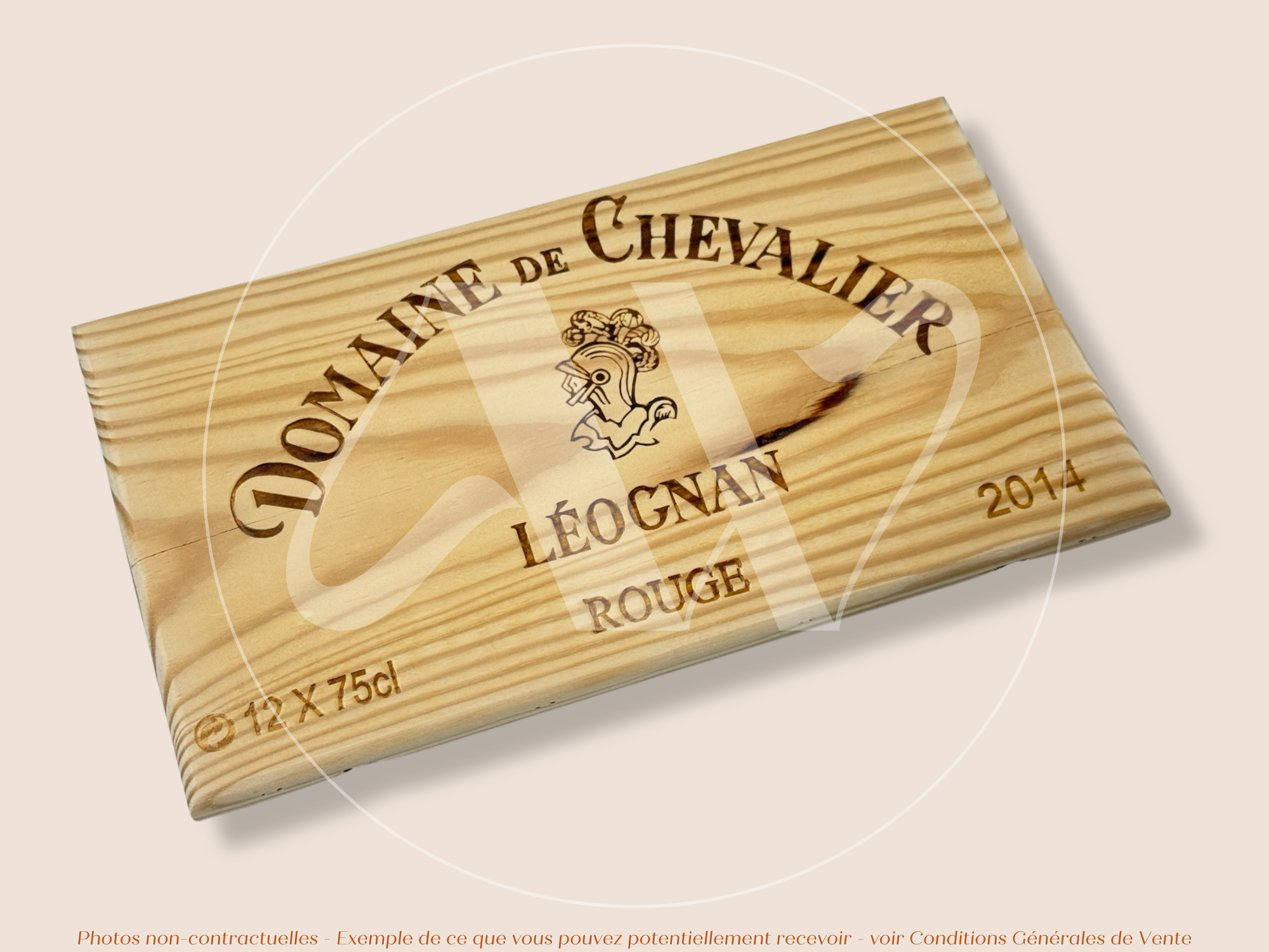 Façade Estampe bois – Domaine de Chevalier – Pessac-Léognan (Bordeaux) – Format 30x17 cm – (millésimée 2014)