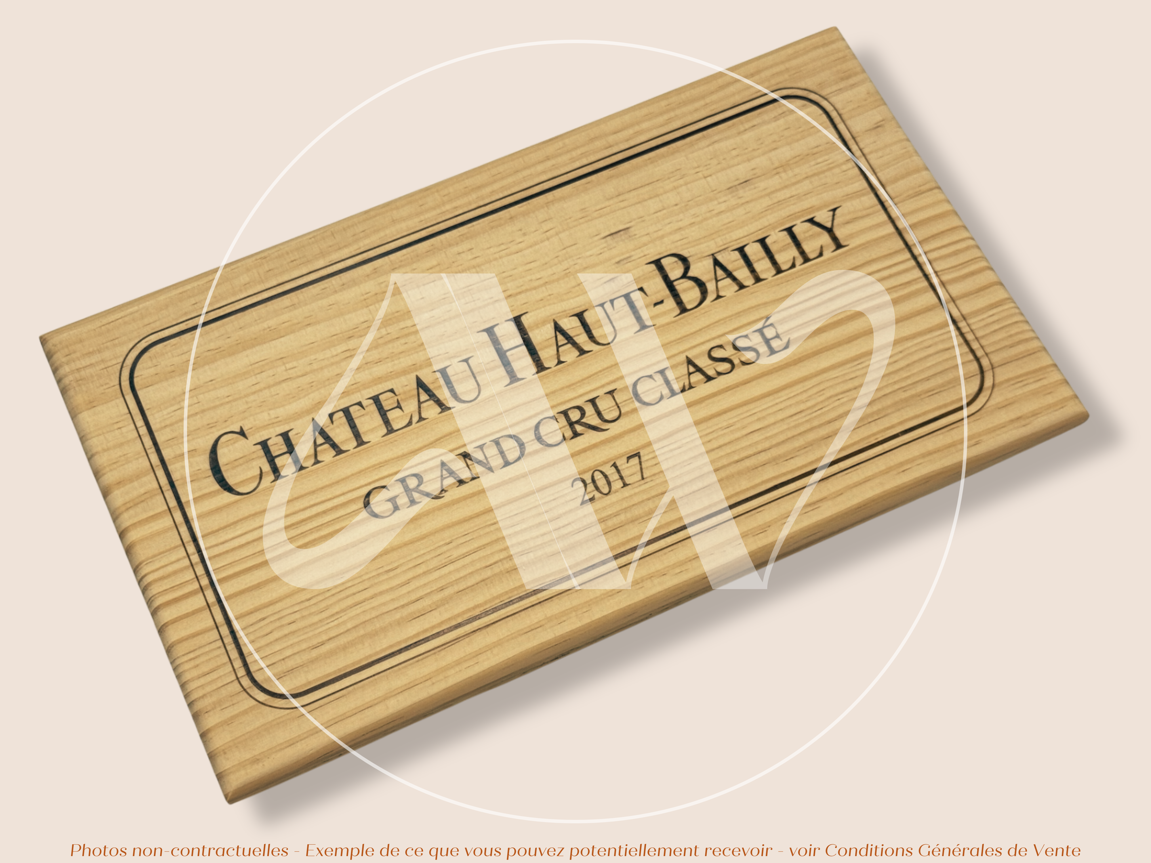 Estampe de caisse de vin – Château Haut-Bailly – 2017 - Pessac-Léognan (Bordeaux) – 30 × 17 cm