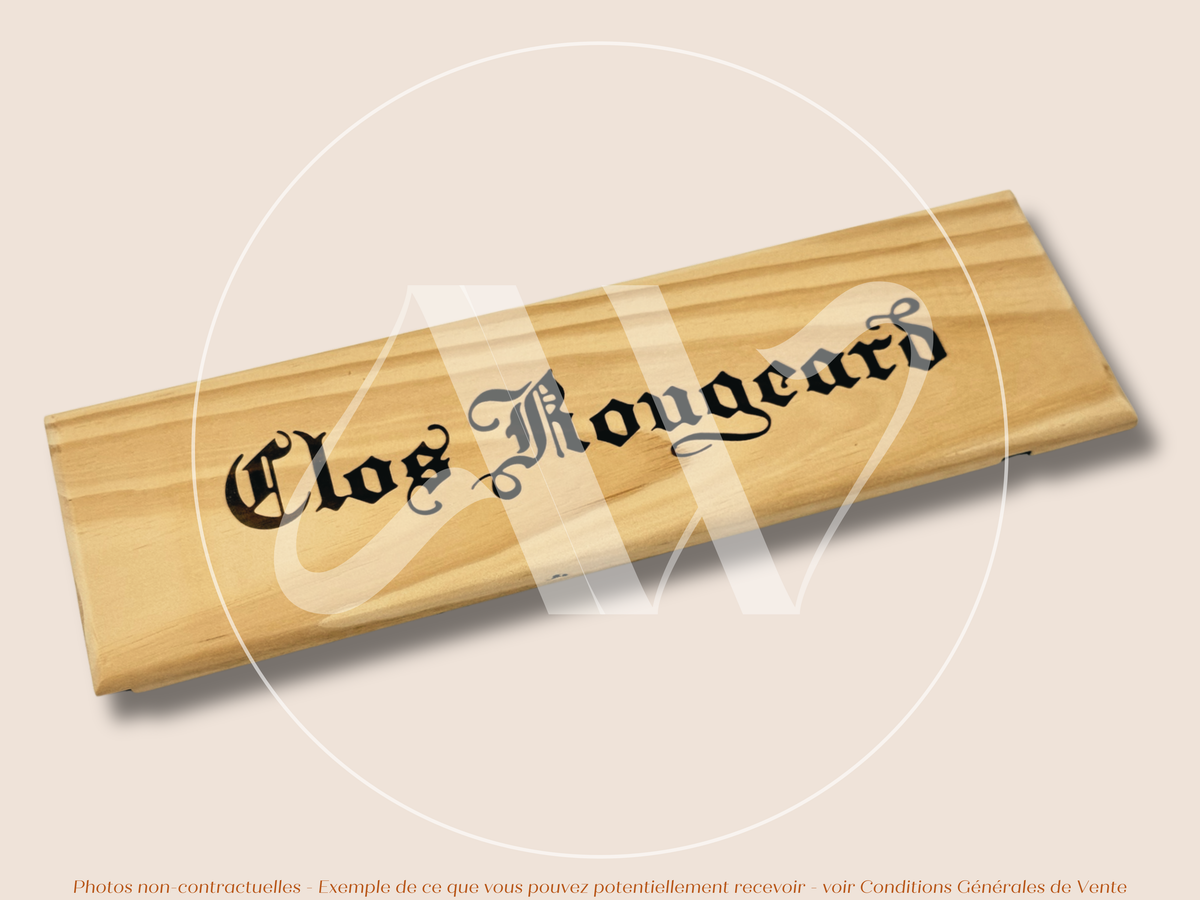 Estampe bois – Clos Rougeard – Saumur-Champigny (Vallée de la Loire) – Format 30x9 cm – Façade très recherchée