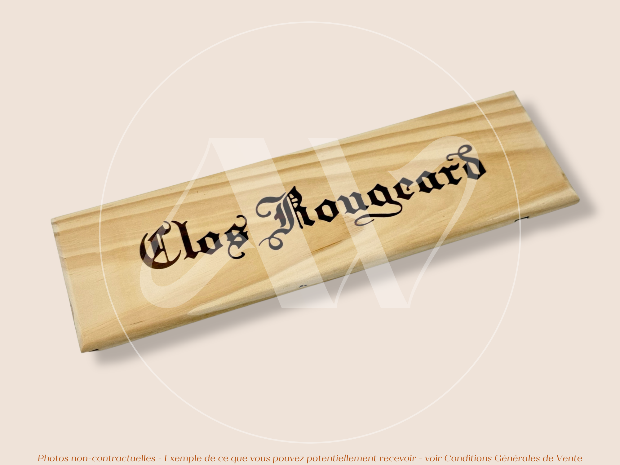 Estampe bois – Clos Rougeard – Saumur-Champigny (Vallée de la Loire) – Format 30x9 cm – Façade très recherchée