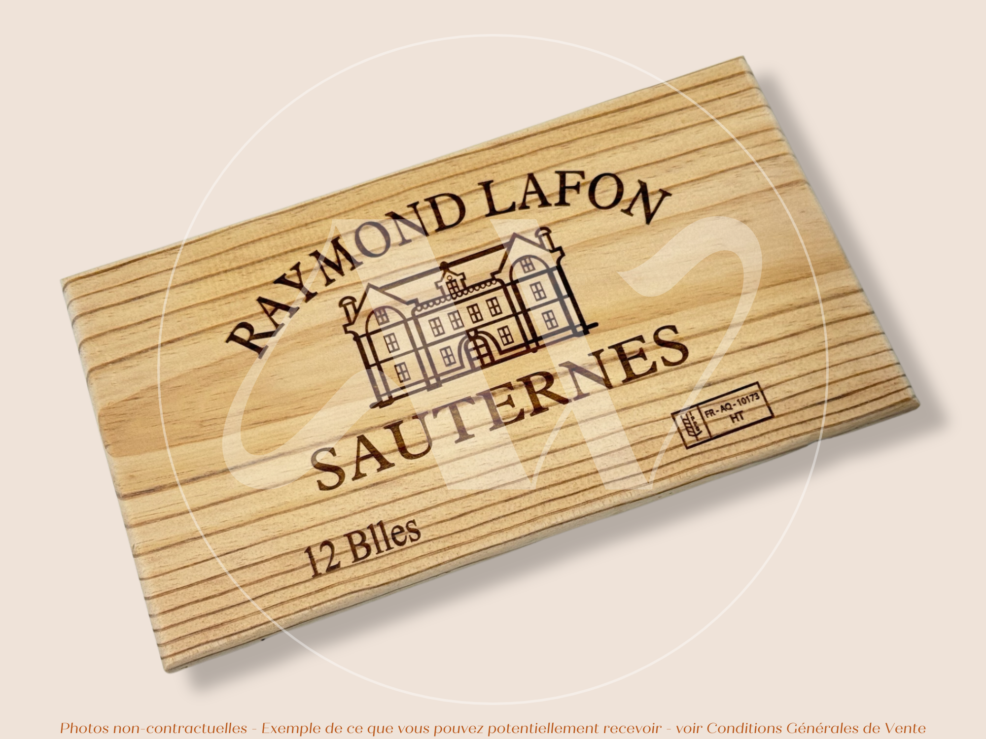 Façade Estampe bois – Château Raymond Lafon – Sauternes (Bordeaux) – Format 30x17 cm – (Quantité Limitée)