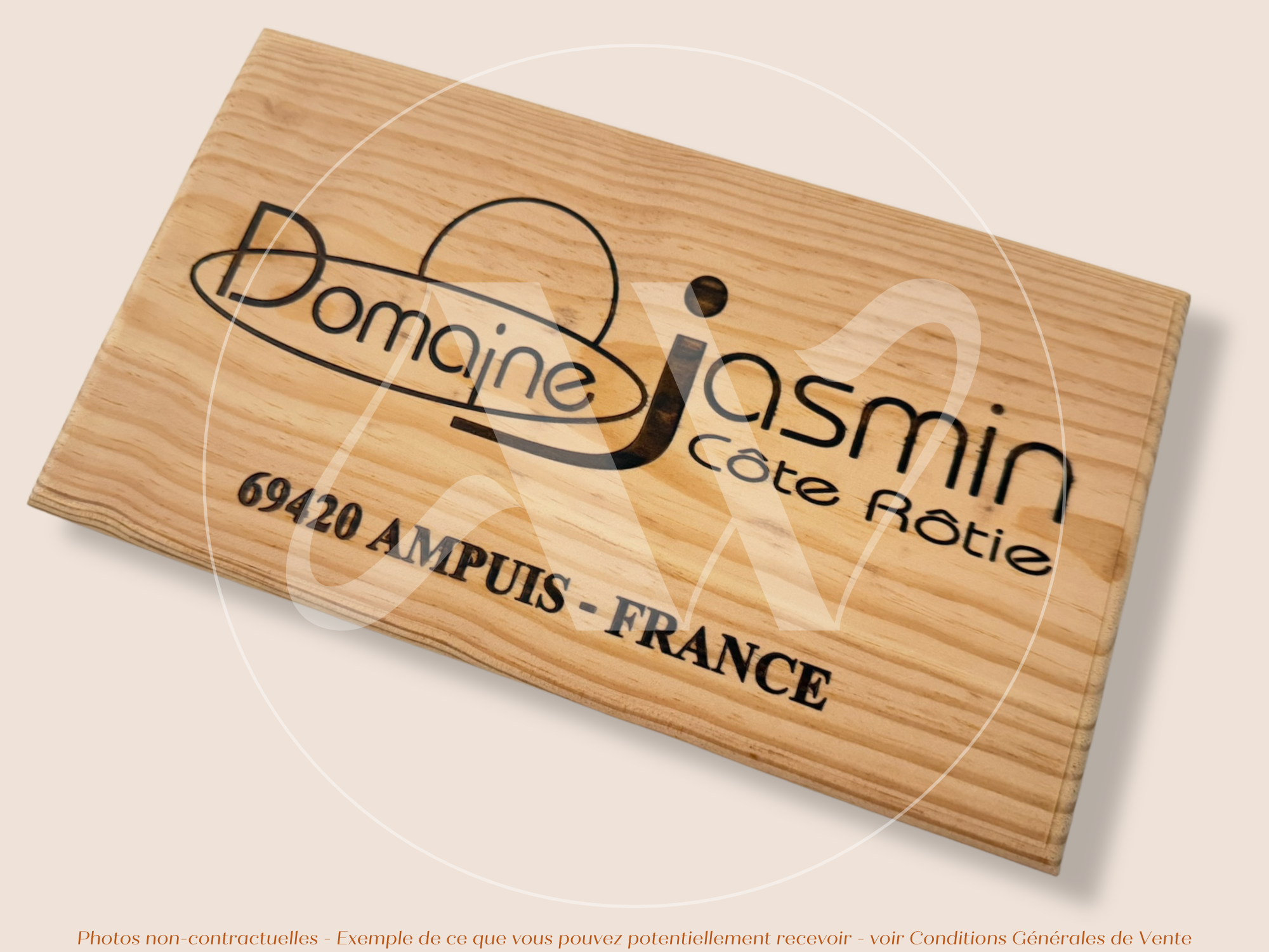 Estampe bois – Domaine Jasmin – Côte-Rôtie (Vallée du Rhône) – Format 30x17 cm – Quantité très limitée