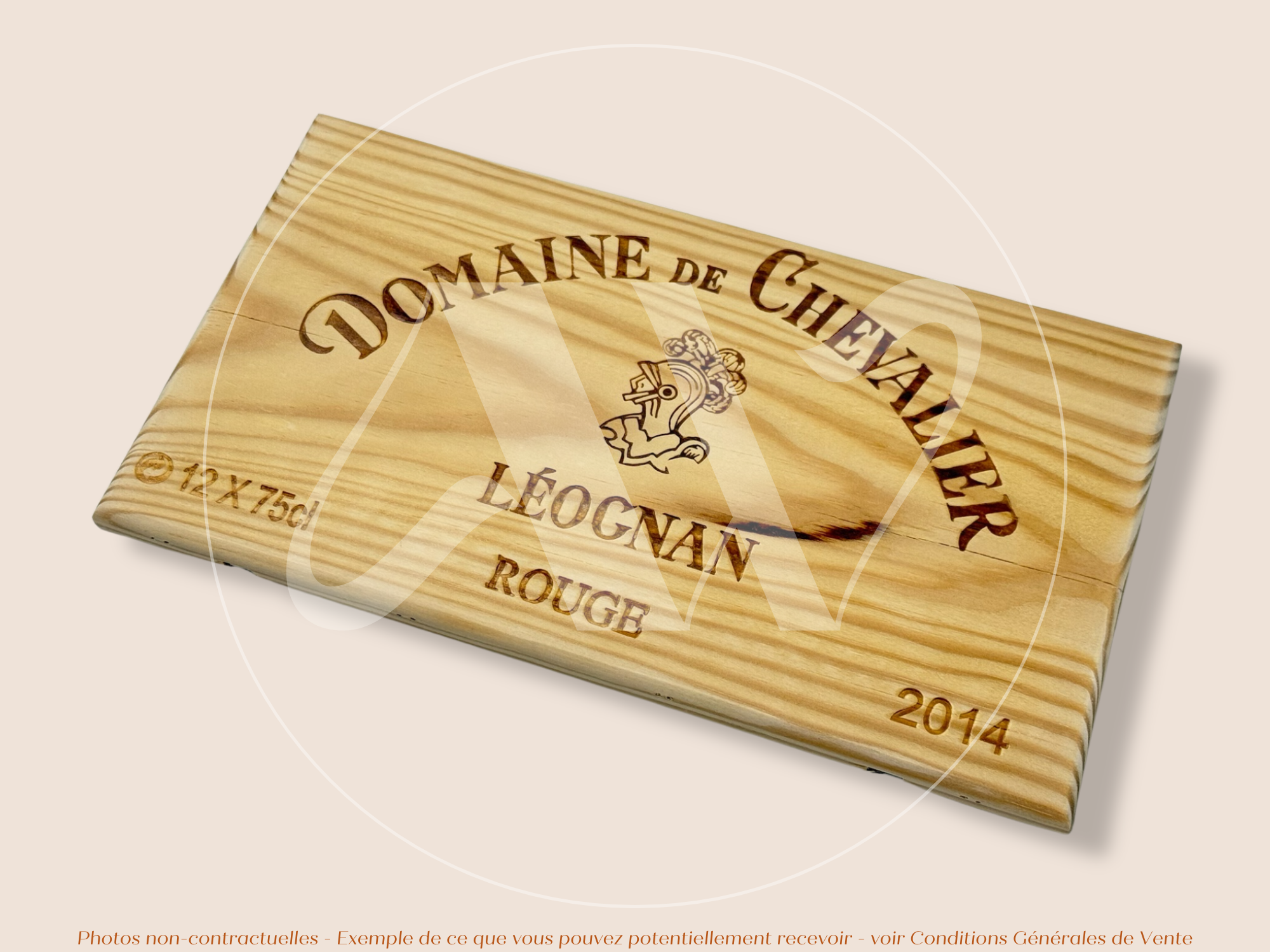 Façade Estampe bois – Domaine de Chevalier – Pessac-Léognan (Bordeaux) – Format 30x17 cm – (millésimée 2014)