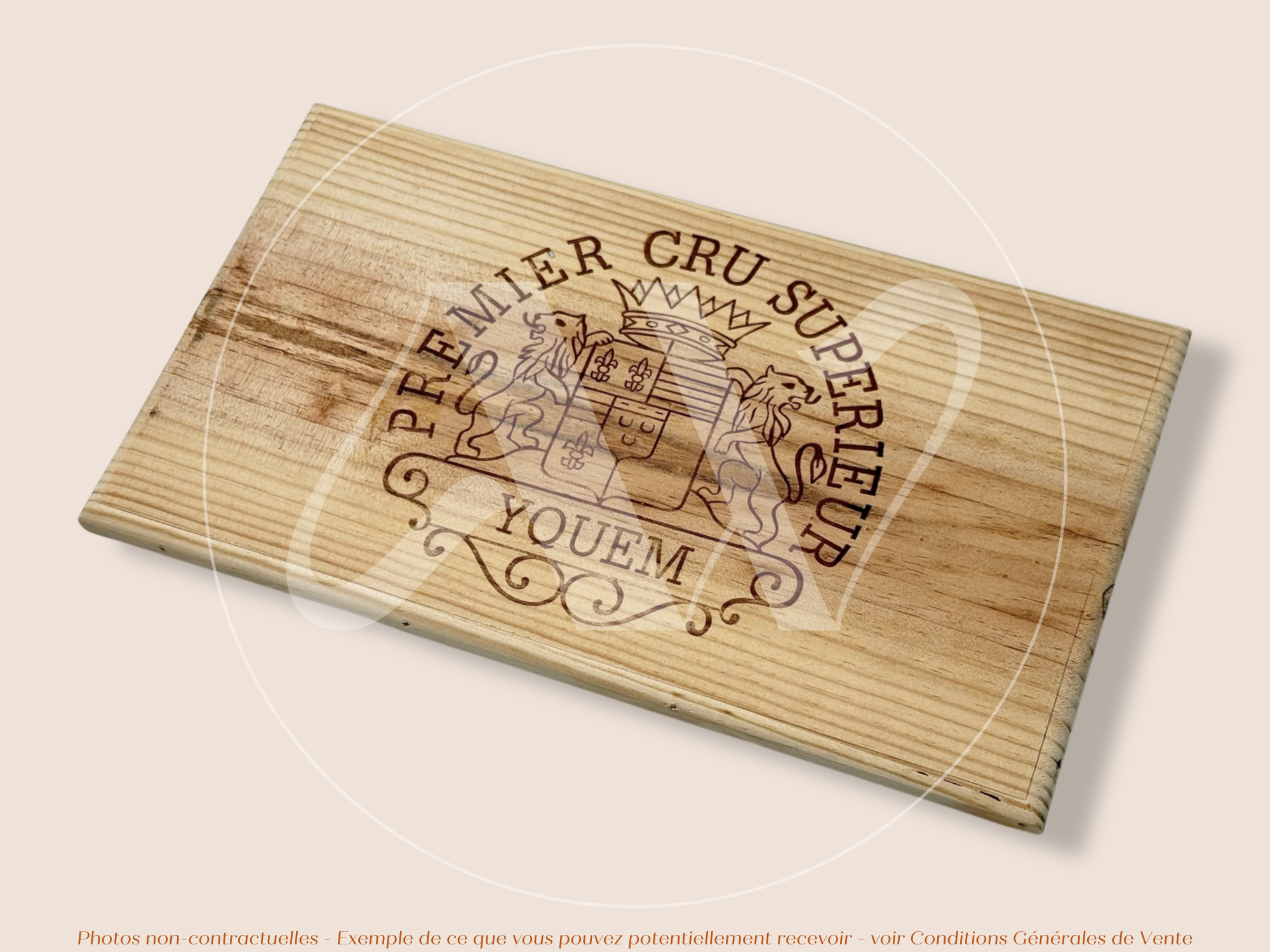 Façade Estampe bois – Château d’Yquem – Sauternes (Bordeaux) – Format 30x17 cm – (très demandé – icône absolue)