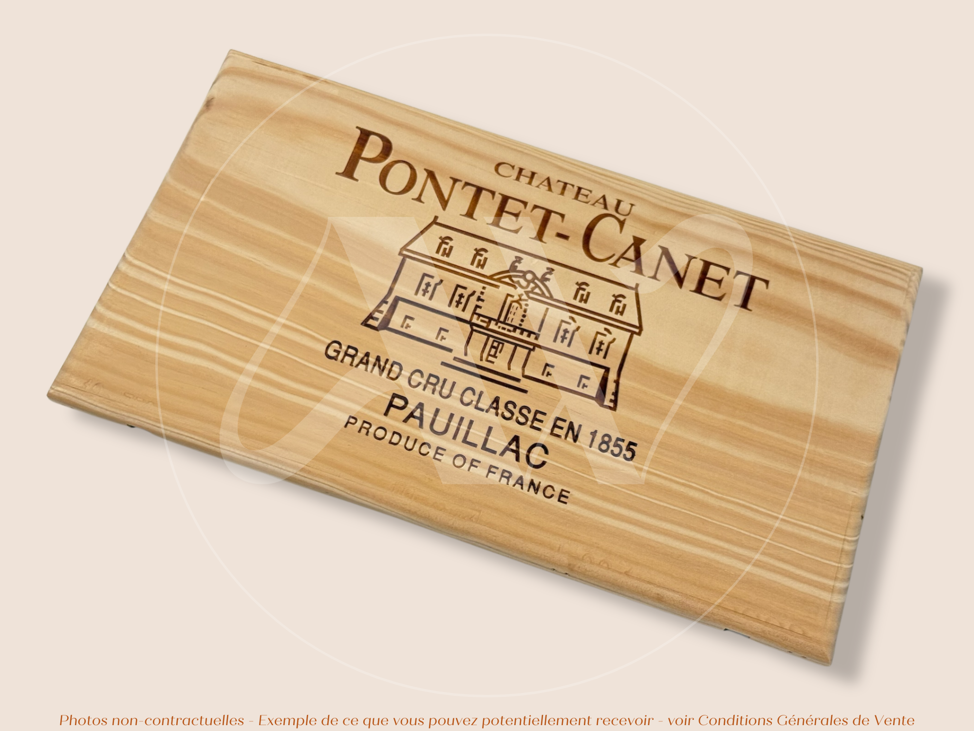 Façade Estampe bois – Château Pontet Canet – Pauillac (Bordeaux) – Format 30x17 cm – (quantité limitée)