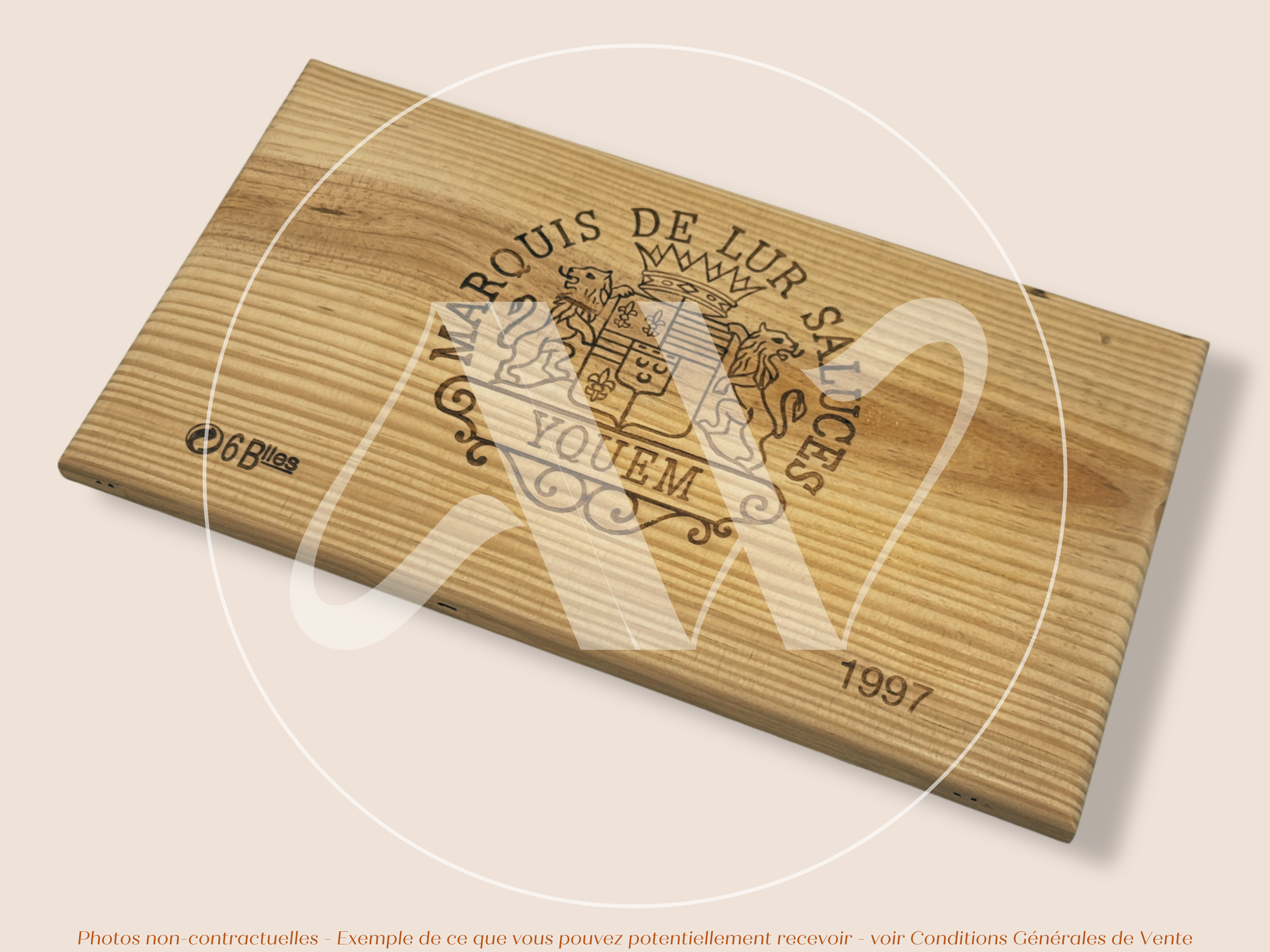 Estampe de caisse de vin – Yquem – 1997 – Sauternes (Bordeaux) – Format 30x17 cm
