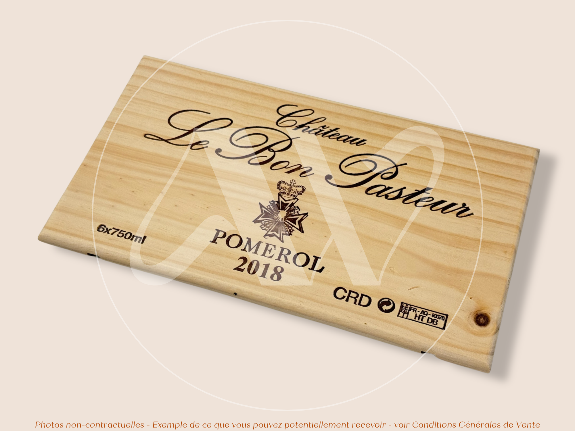Façade Estampe bois – Château Le Bon Pasteur – Pomerol (Bordeaux) – Format 30x17 cm – Millésime 2018