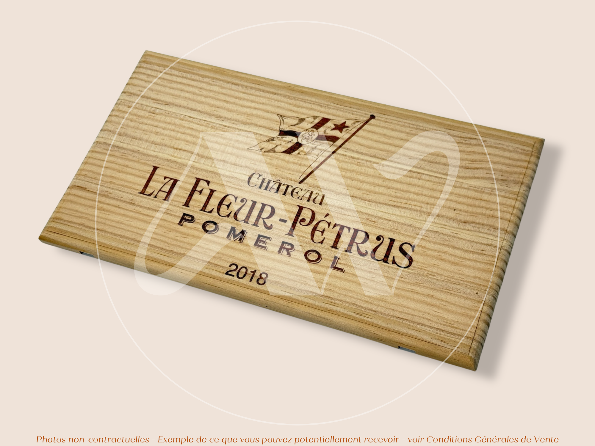 Estampe bois – Château La Fleur-Pétrus – Pomerol (Bordeaux) – Millésime 2018 – Format 30x17 cm – Domaine Mythique