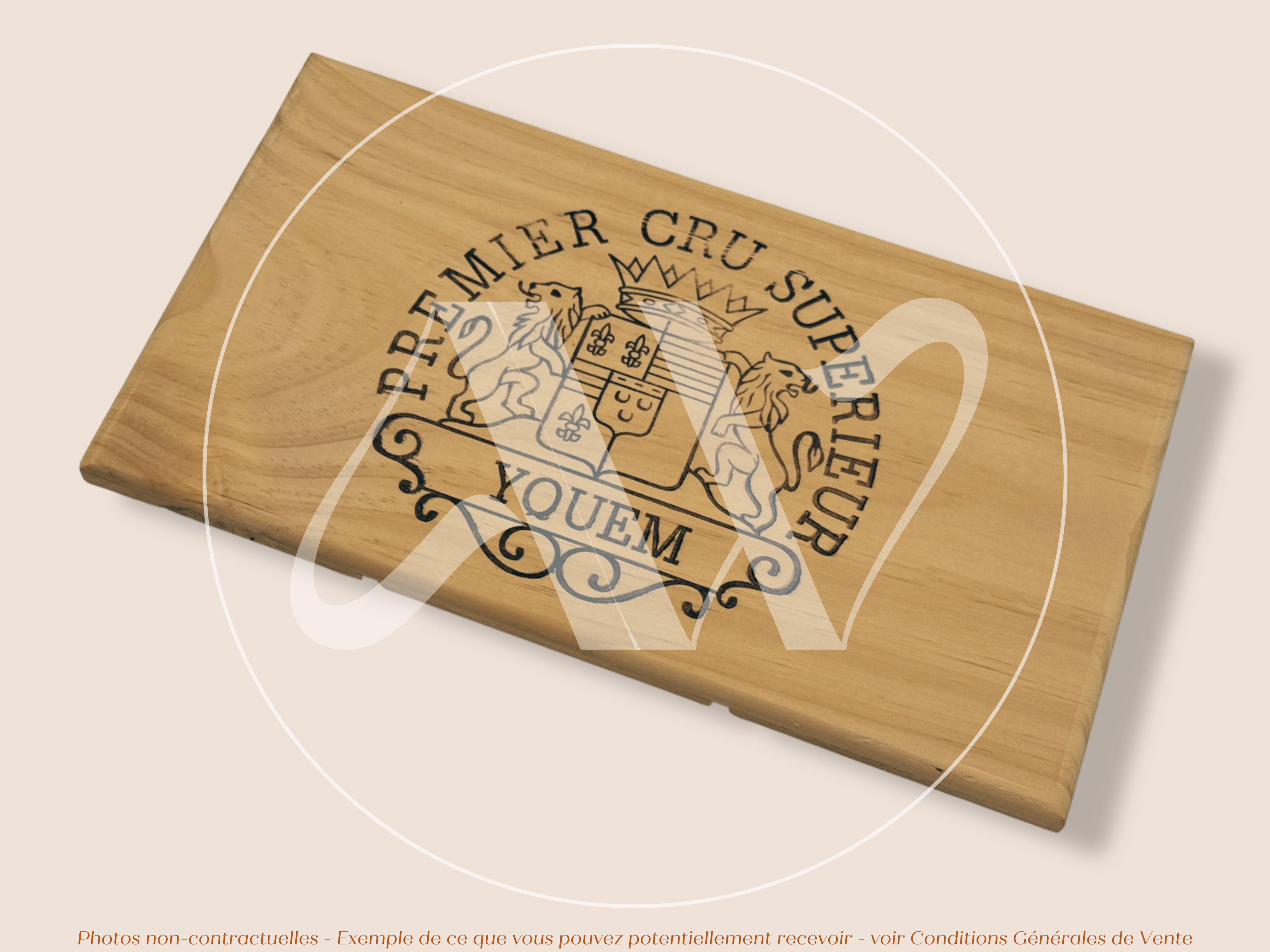 Façade Estampe bois – Château d’Yquem – Sauternes (Bordeaux) – Format 30x17 cm – (très demandé – icône absolue)