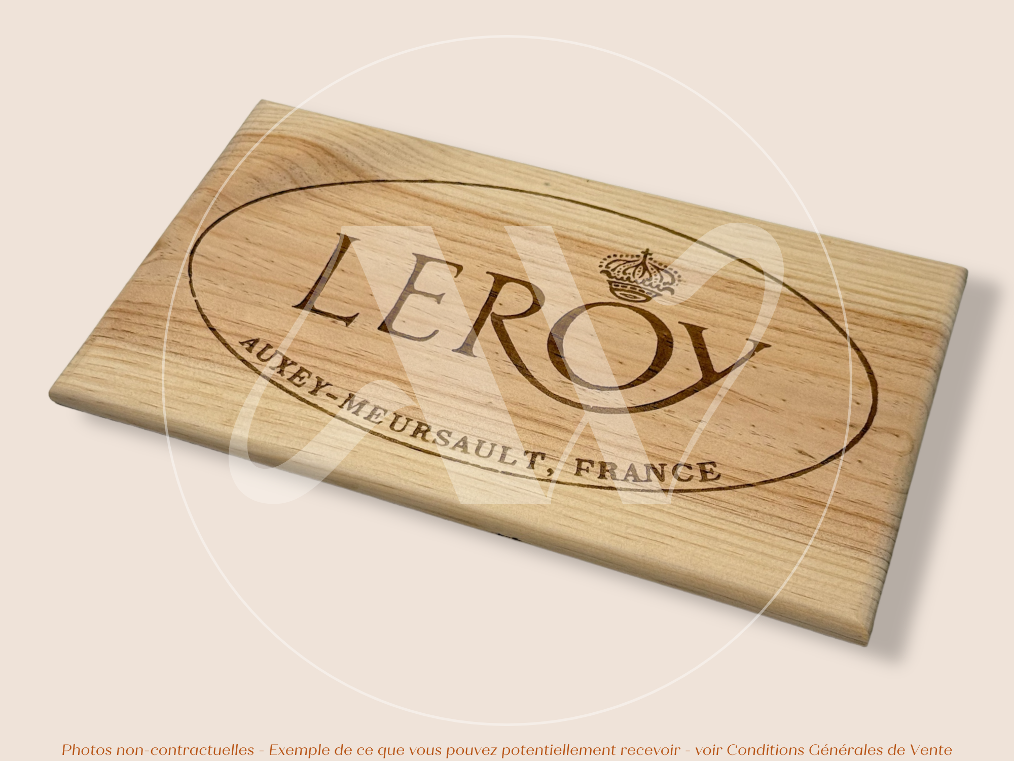 Estampe / Façade d'une caisse de vin en bois du Domaine Leroy - Bourgogne | Format 6 bouteilles = 30x17 cm