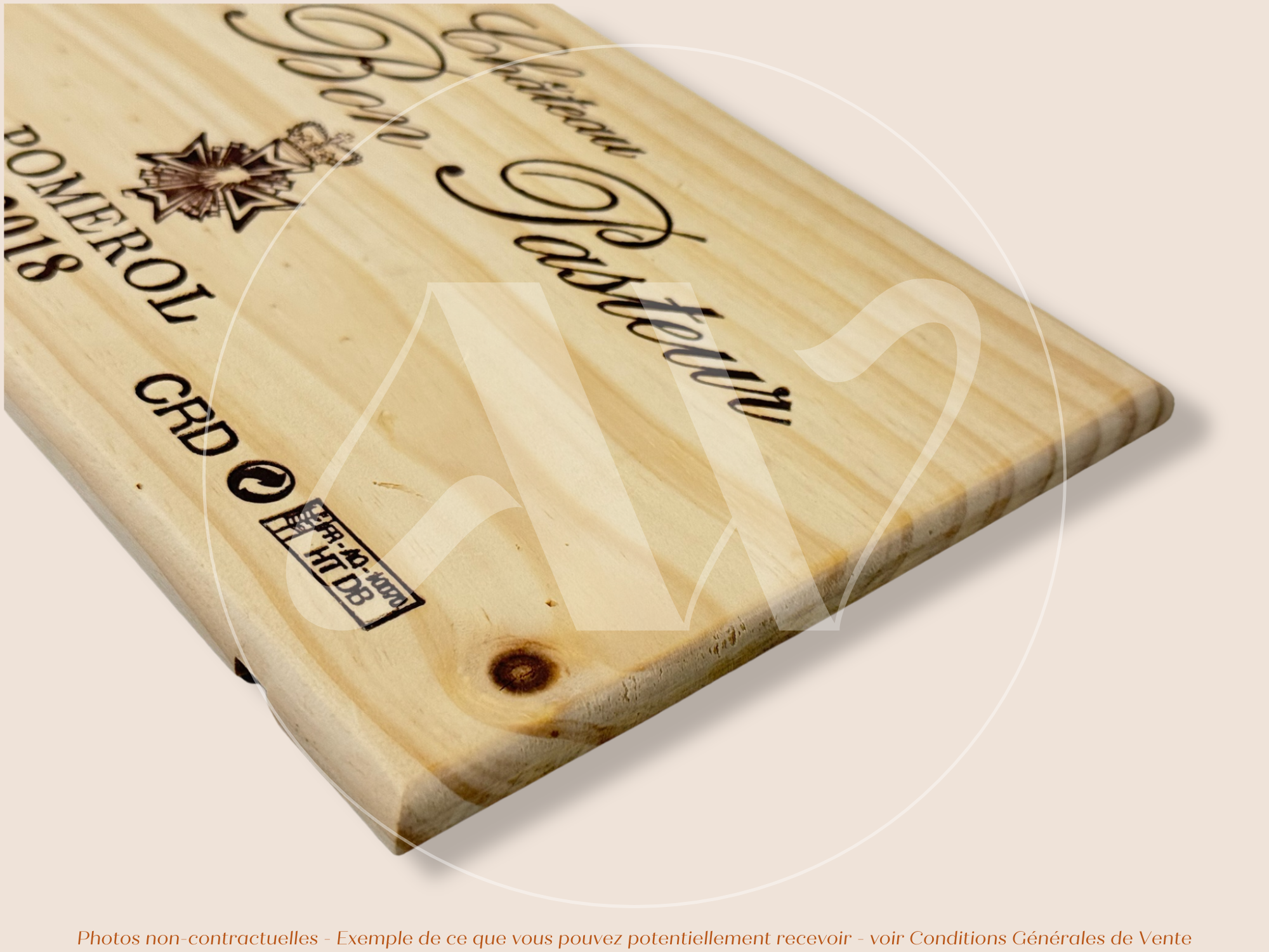 Façade Estampe bois – Château Le Bon Pasteur – Pomerol (Bordeaux) – Format 30x17 cm – Millésime 2018