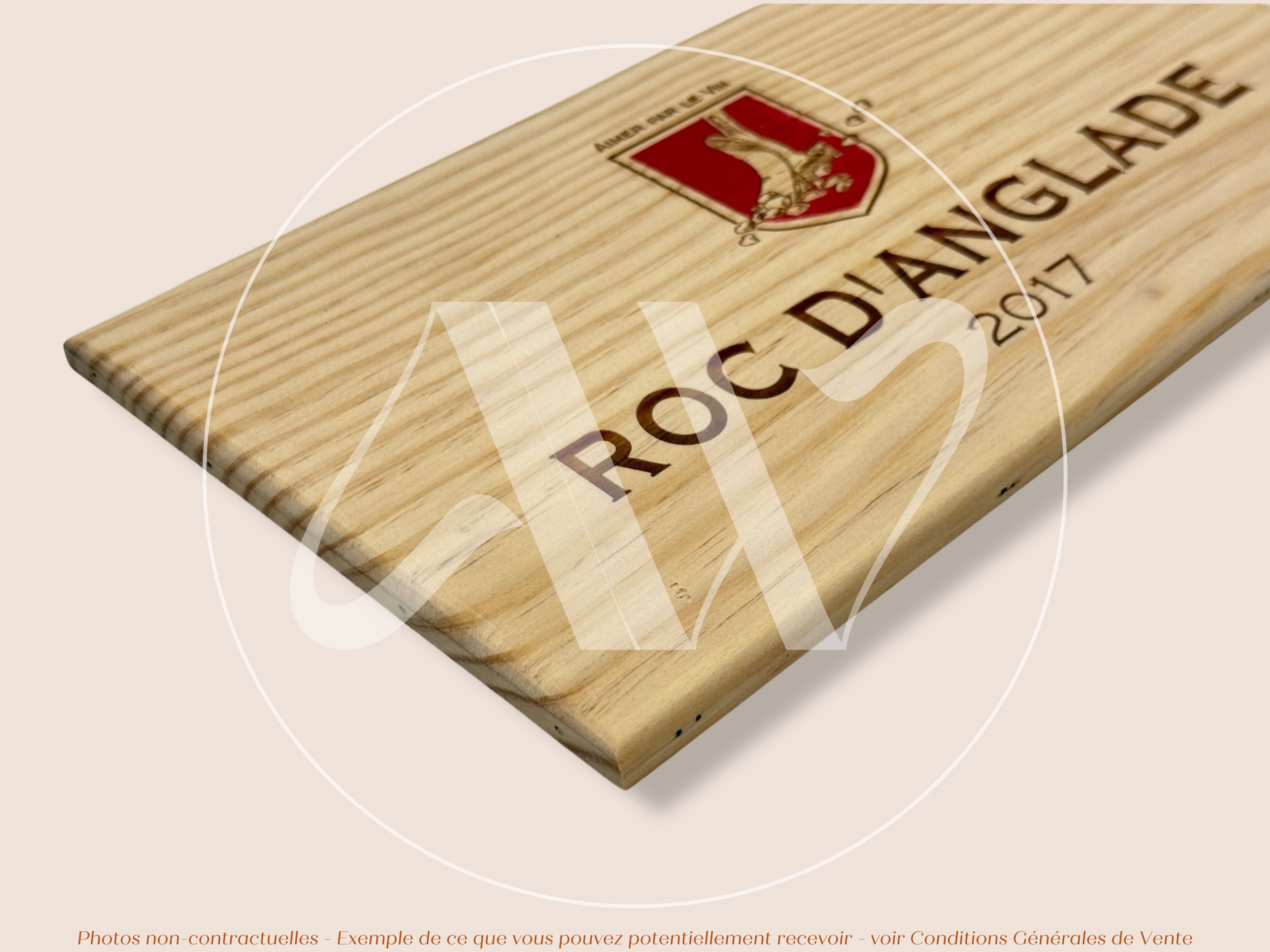 Façade Estampe de caisse de vin – Roc d’Anglade 2017 - Languedoc – 30 × 17 cm