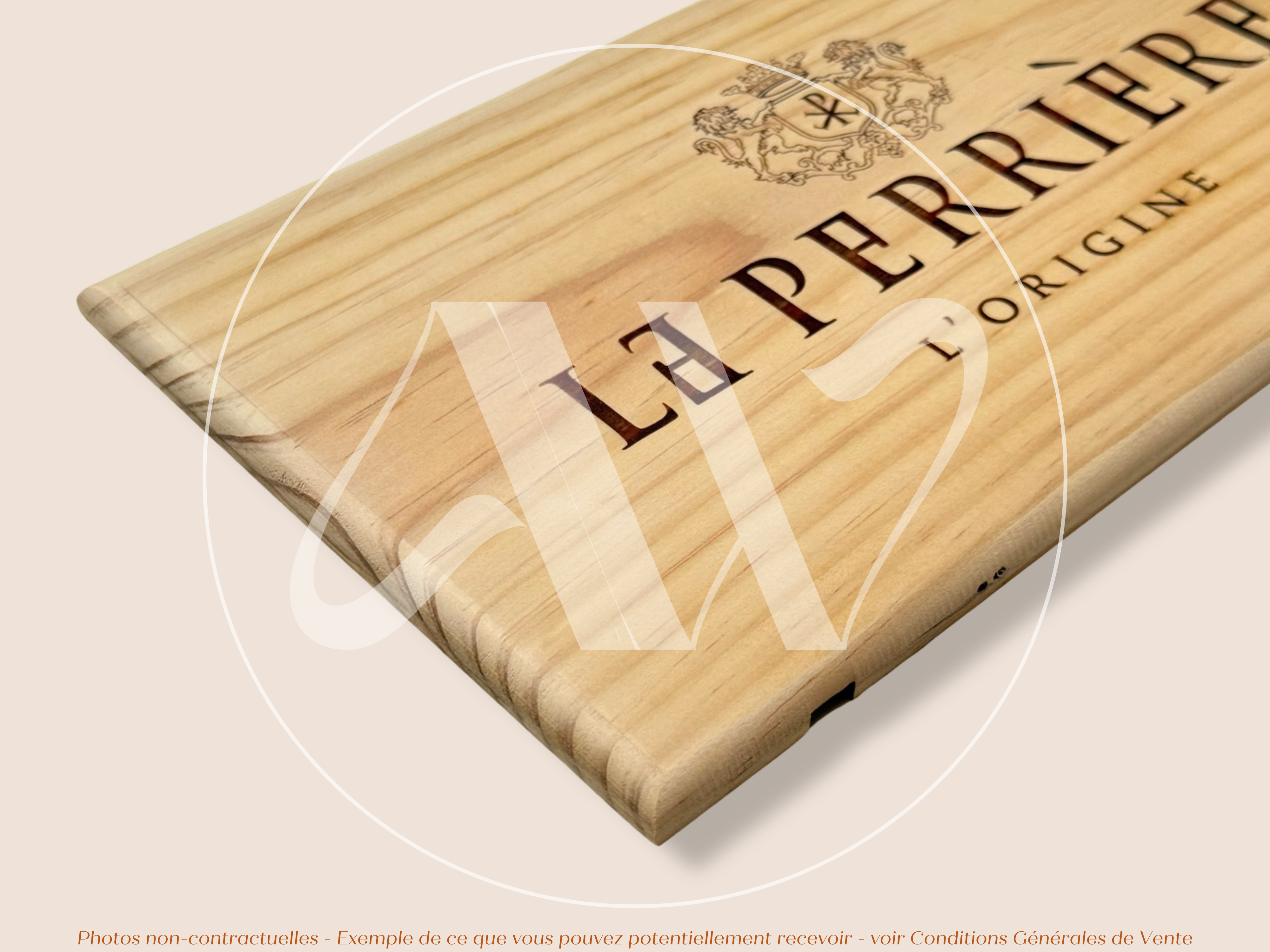 Estampe de caisse de vin – Le Perrière L’Origine - Bourgogne - Sancerre – 30 × 17 cm
