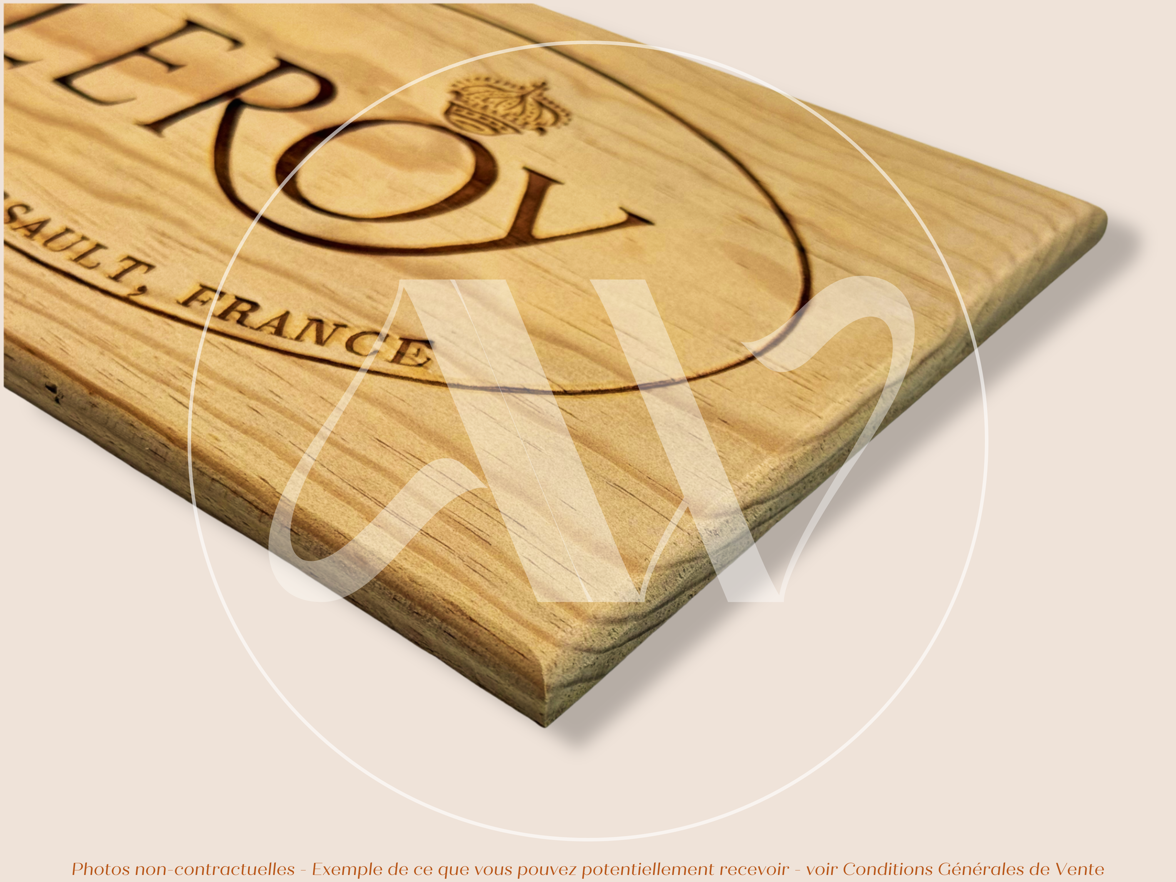 Estampe de caisse de vin Domaine Leroy – Bourgogne – Façade 30 × 17 cm