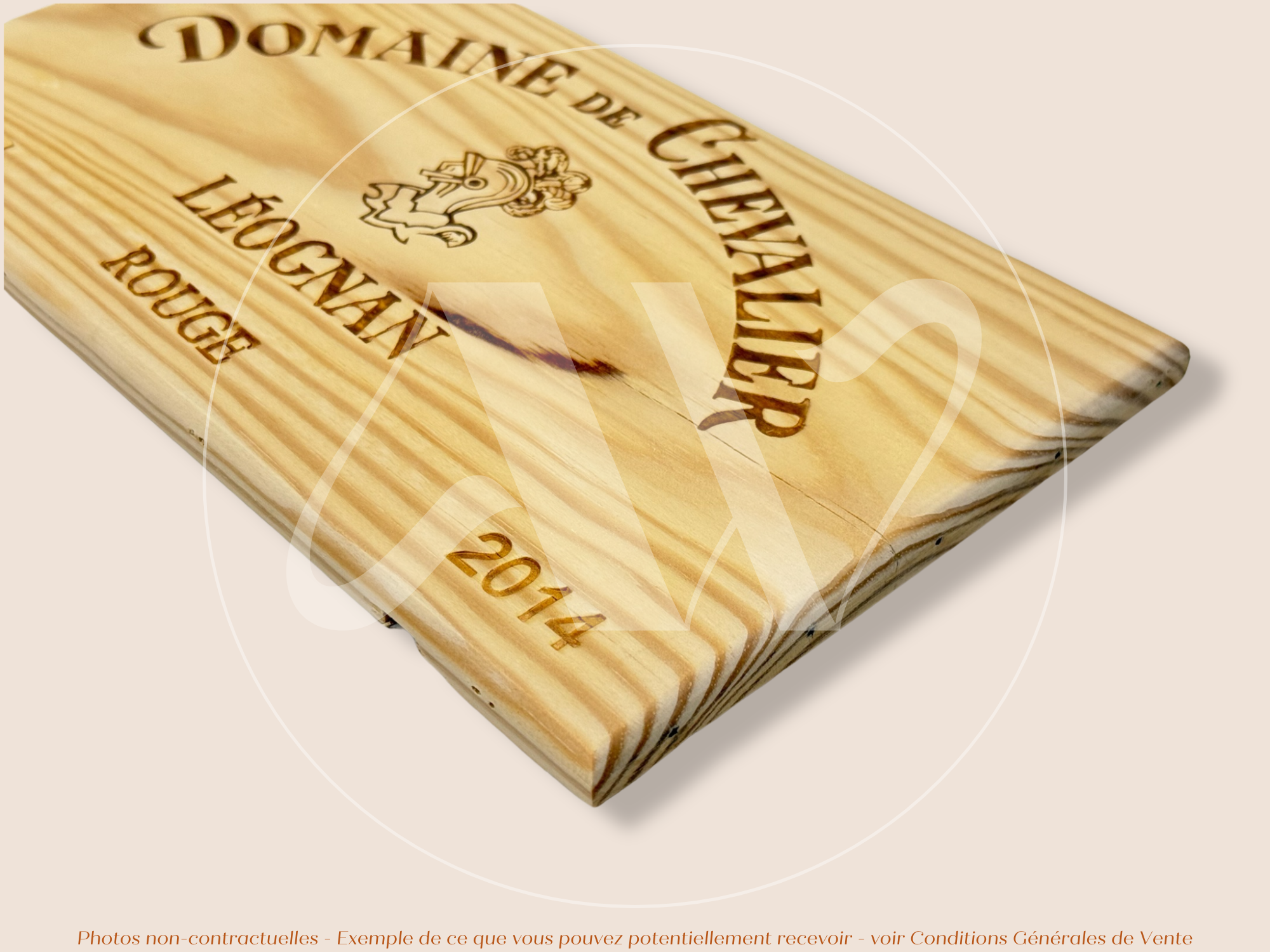 Façade Estampe bois – Domaine de Chevalier – Pessac-Léognan (Bordeaux) – Format 30x17 cm – (millésimée 2014)
