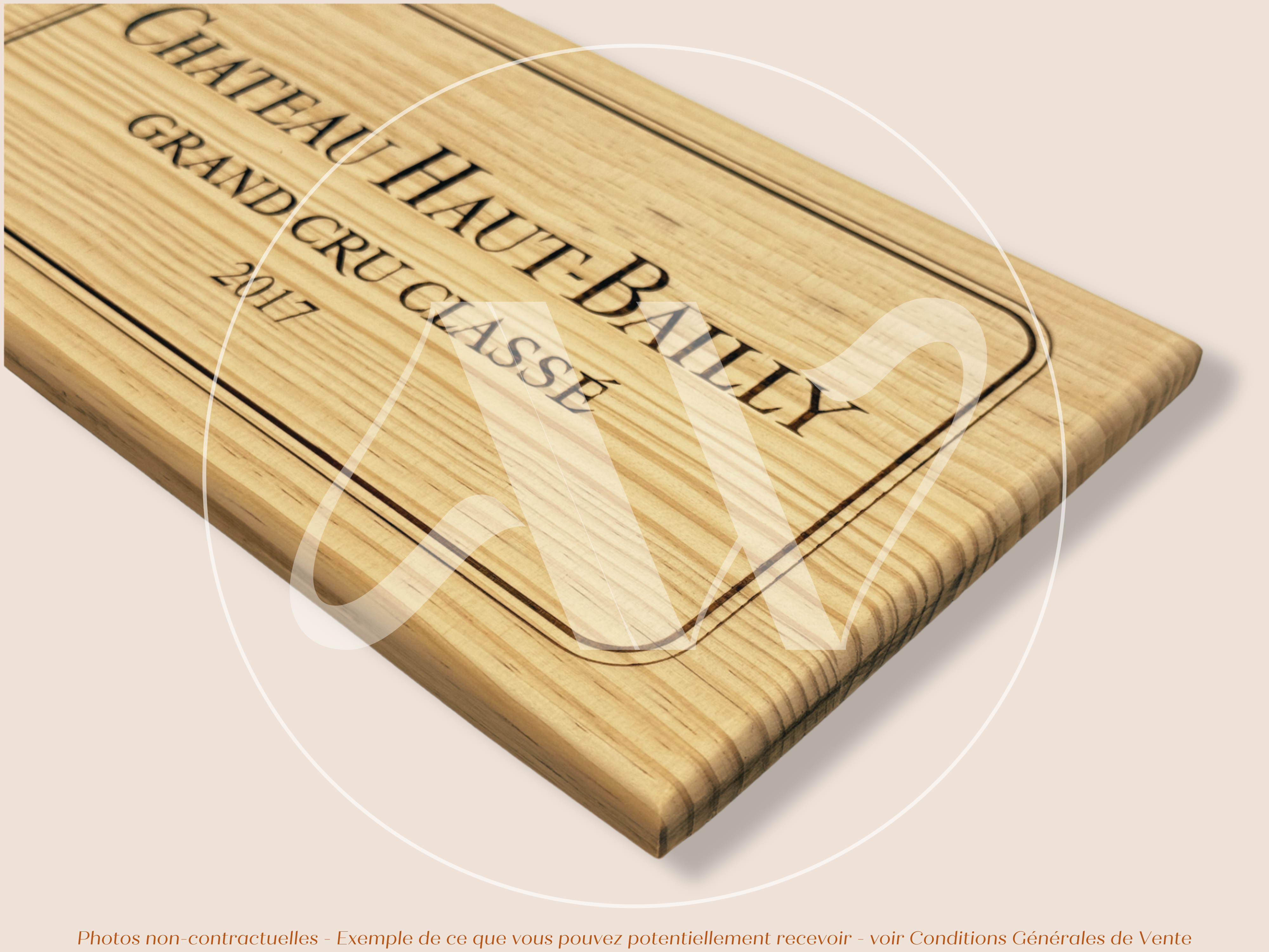 Estampe de caisse de vin – Château Haut-Bailly – 2017 - Pessac-Léognan (Bordeaux) – 30 × 17 cm