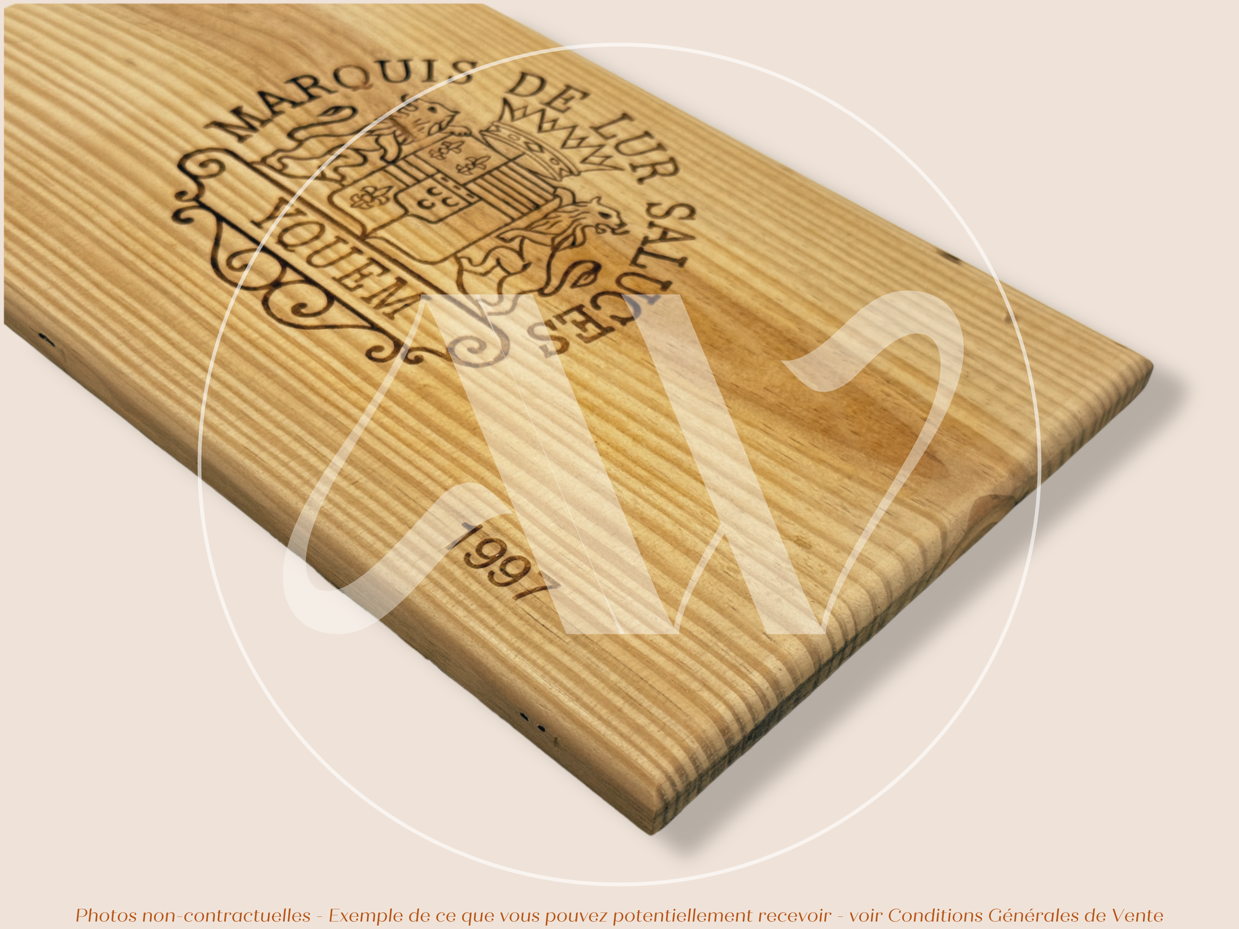 Estampe de caisse de vin – Yquem – 1997 – Sauternes (Bordeaux) – Format 30x17 cm