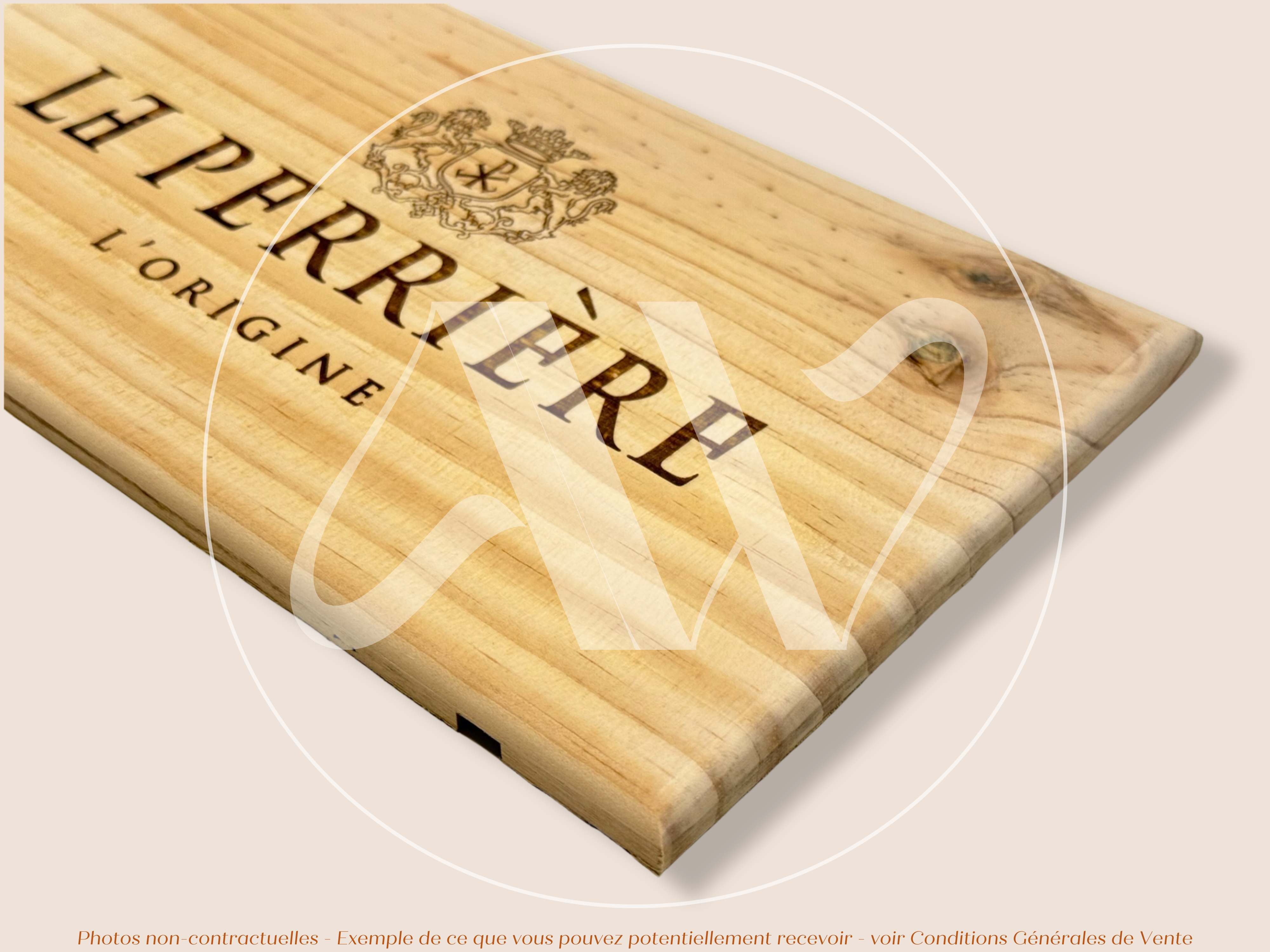 Estampe de caisse de vin – Le Perrière L’Origine - Bourgogne - Sancerre – 30 × 17 cm