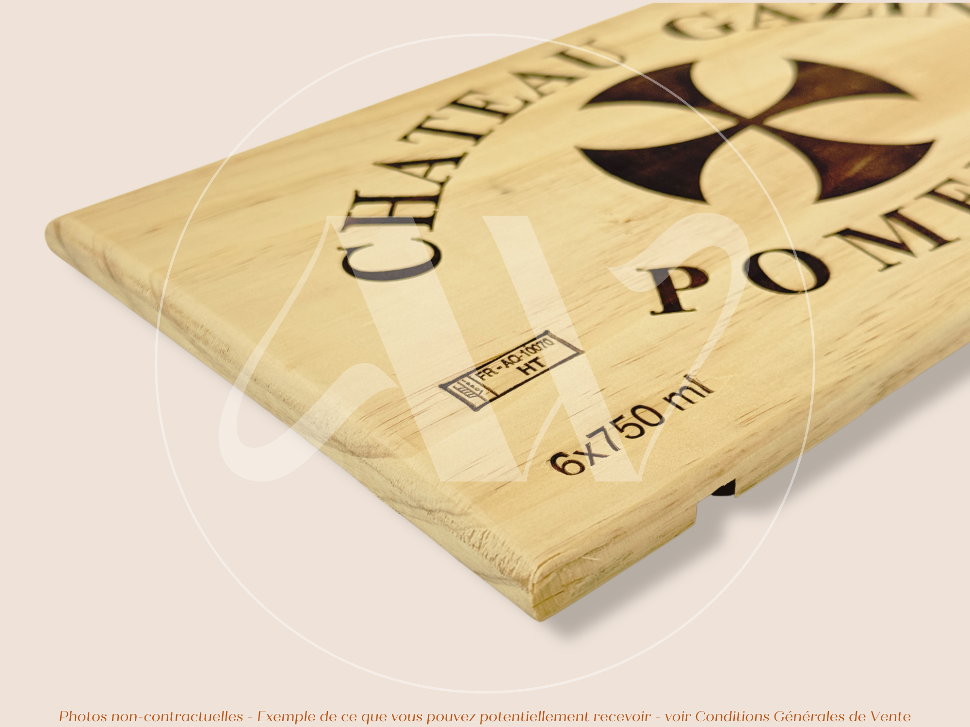 Façade Estampe bois – Château Gazin – Pomerol (Bordeaux) – Format 30x17 cm – (Millésime 2017 – Recherché des connaisseurs)