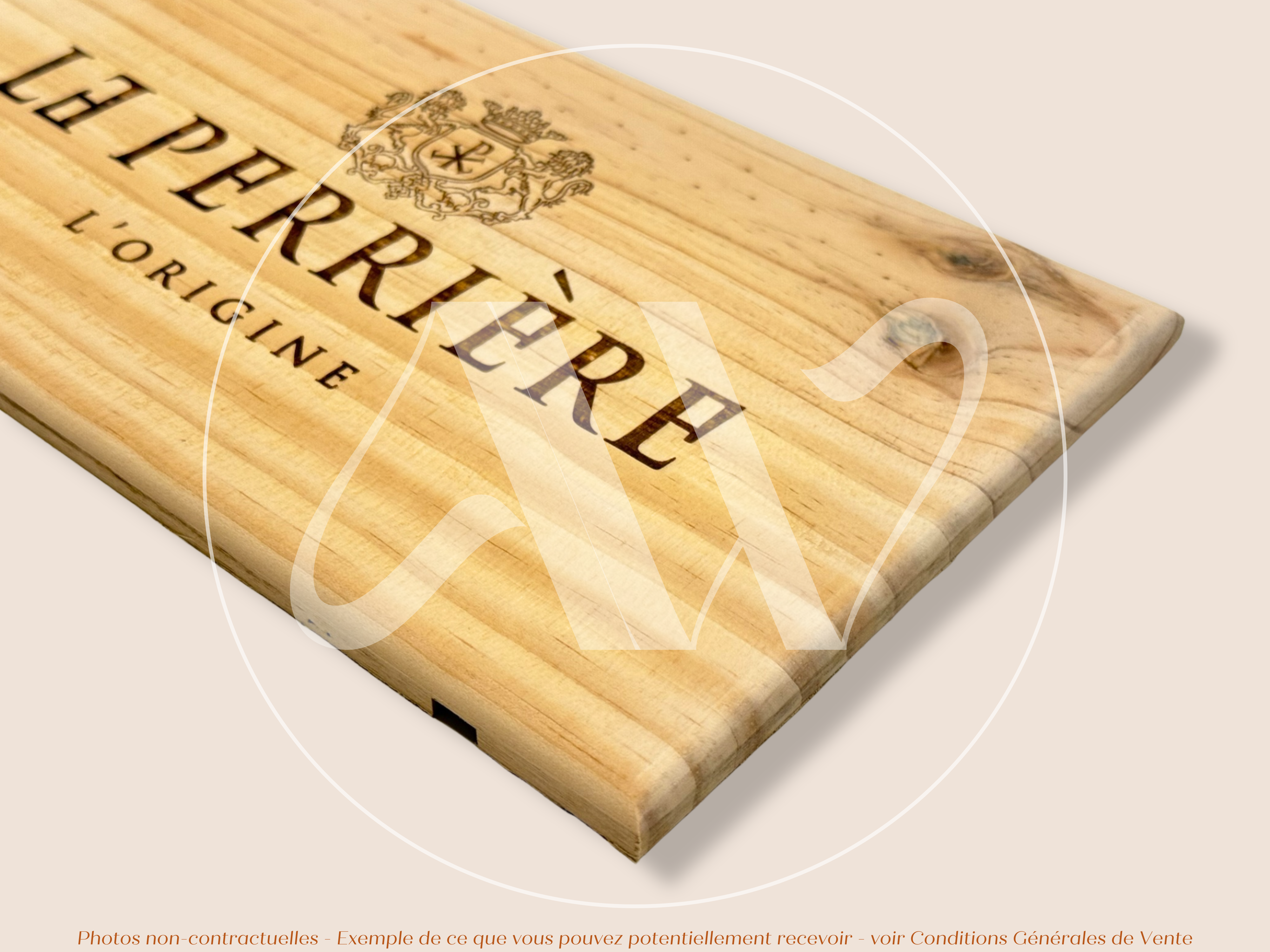 Estampe de caisse de vin – Le Perrière L’Origine - Bourgogne - Sancerre – 30 × 17 cm