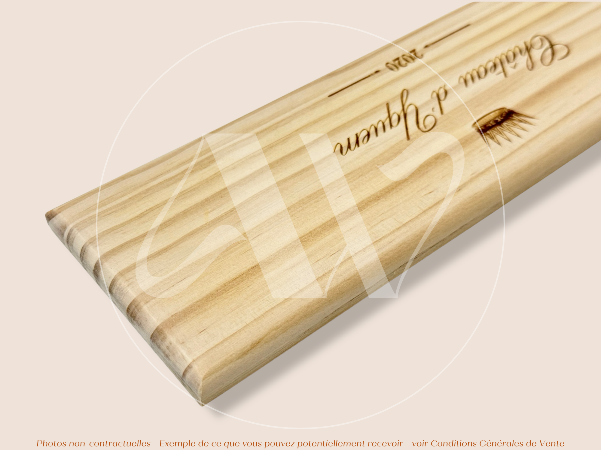 Plaque Estampe bois – Château d’Yquem – Sauternes (Bordeaux) – Millésime 2020 – Estampe prestigieuse