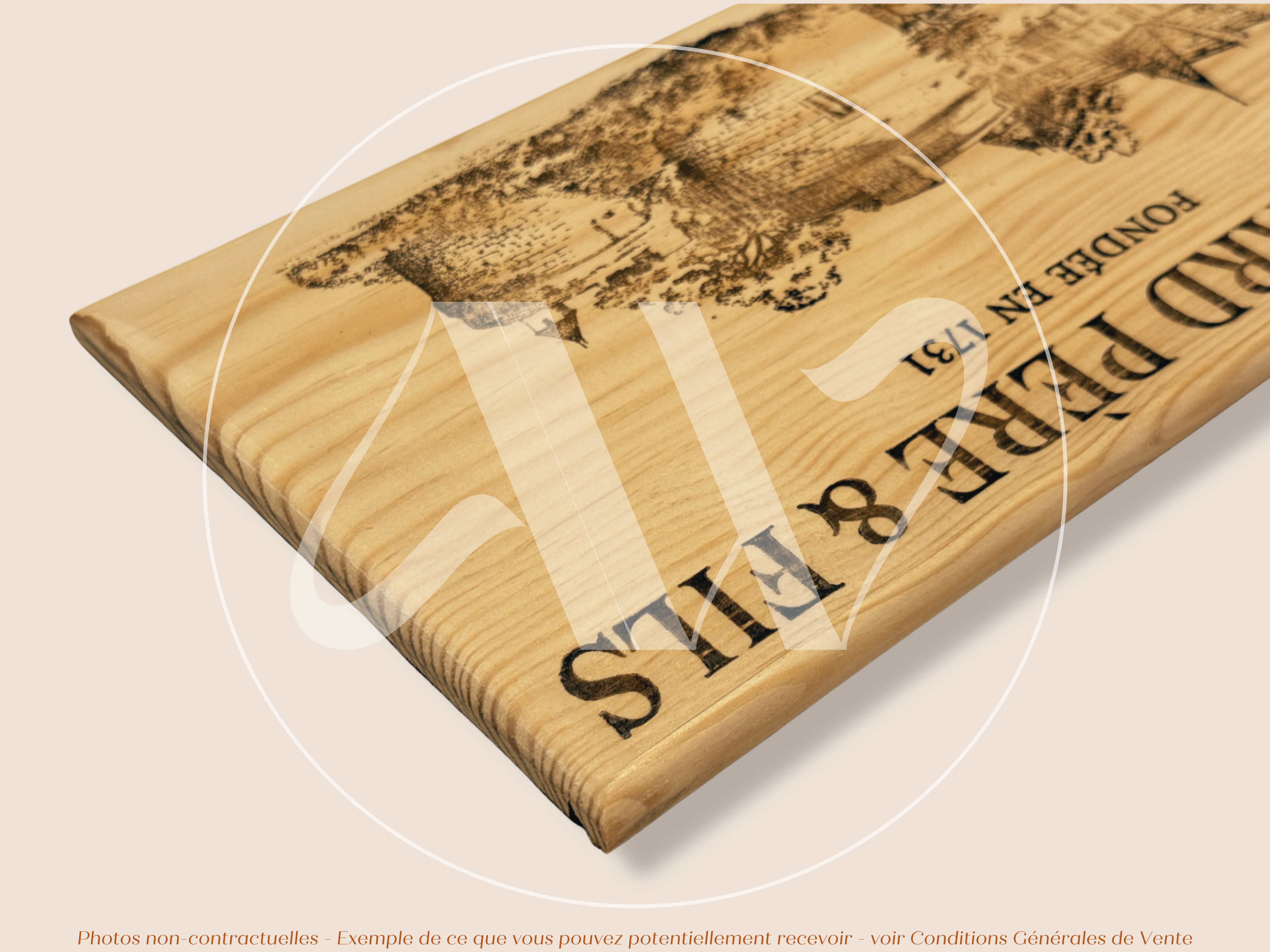 Estampe de caisse de vin – Bouchard Père & Fils – Bourgogne – 30 × 17 cm