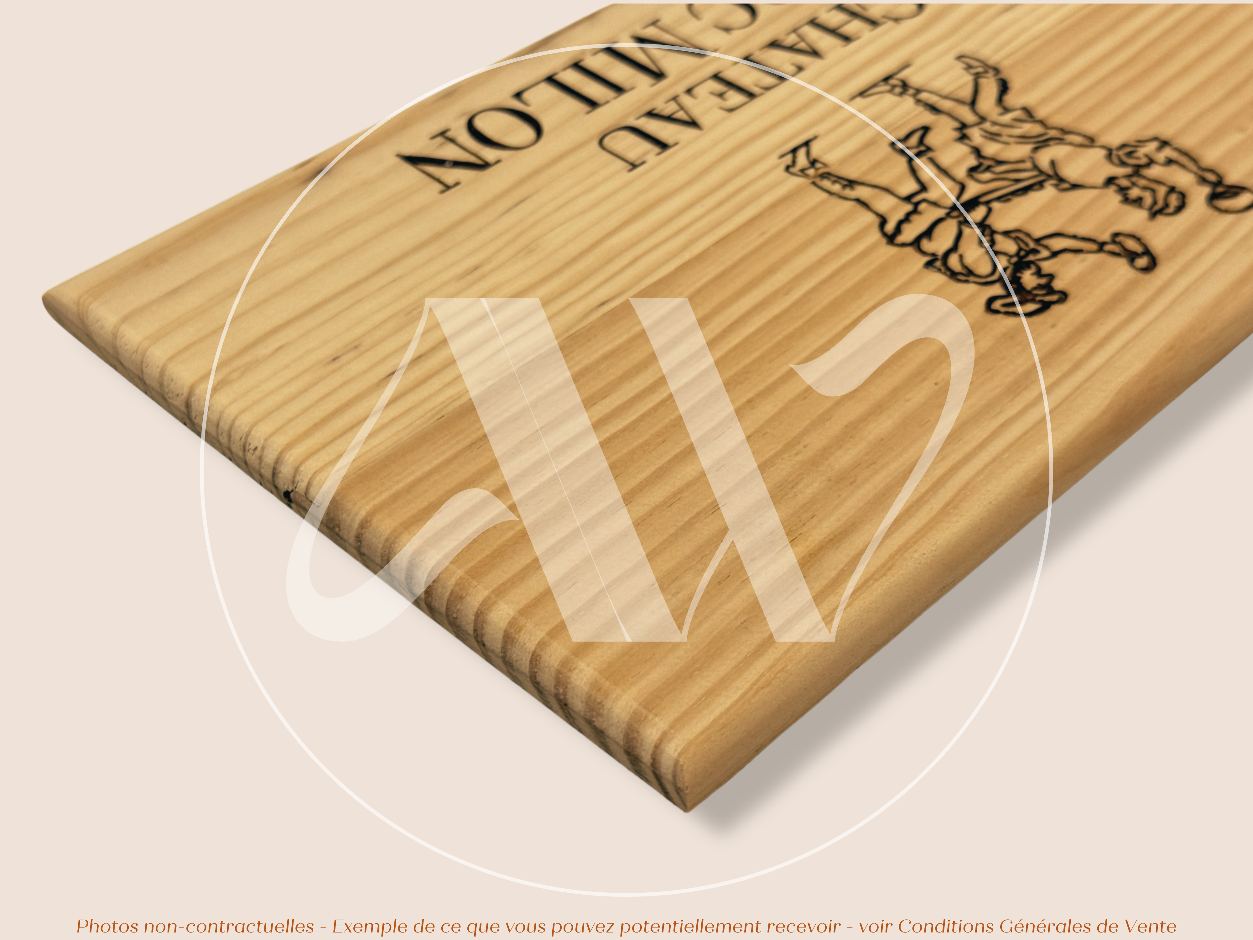 Estampe de caisse de vin – Château Clerc Milon – Pauillac – 30 × 17 cm