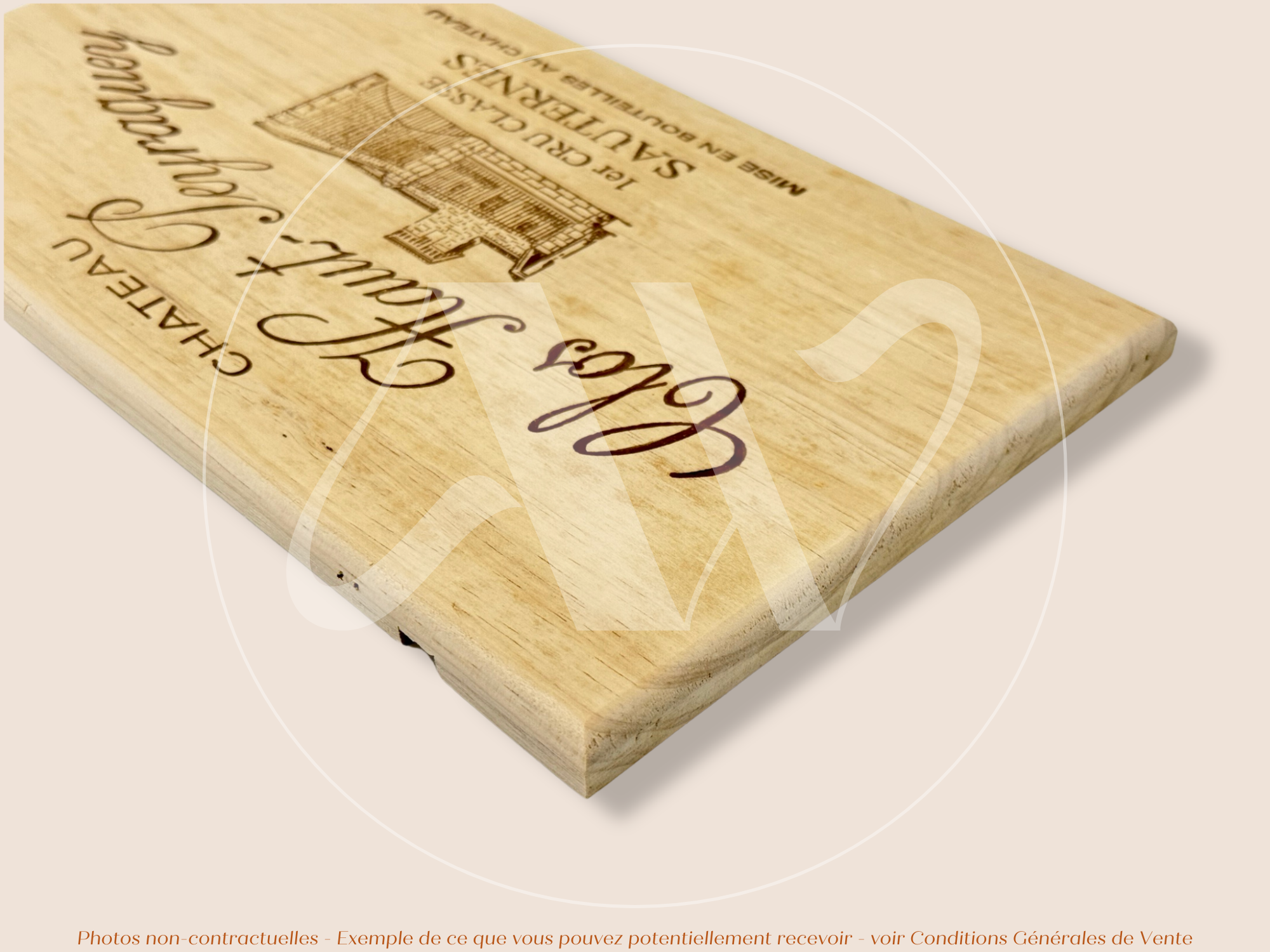 Façade Estampe bois – Château Clos Haut-Peyraguey – Sauternes (Bordeaux) – Format 30x17 cm – Millésime 1998 – (Collector)