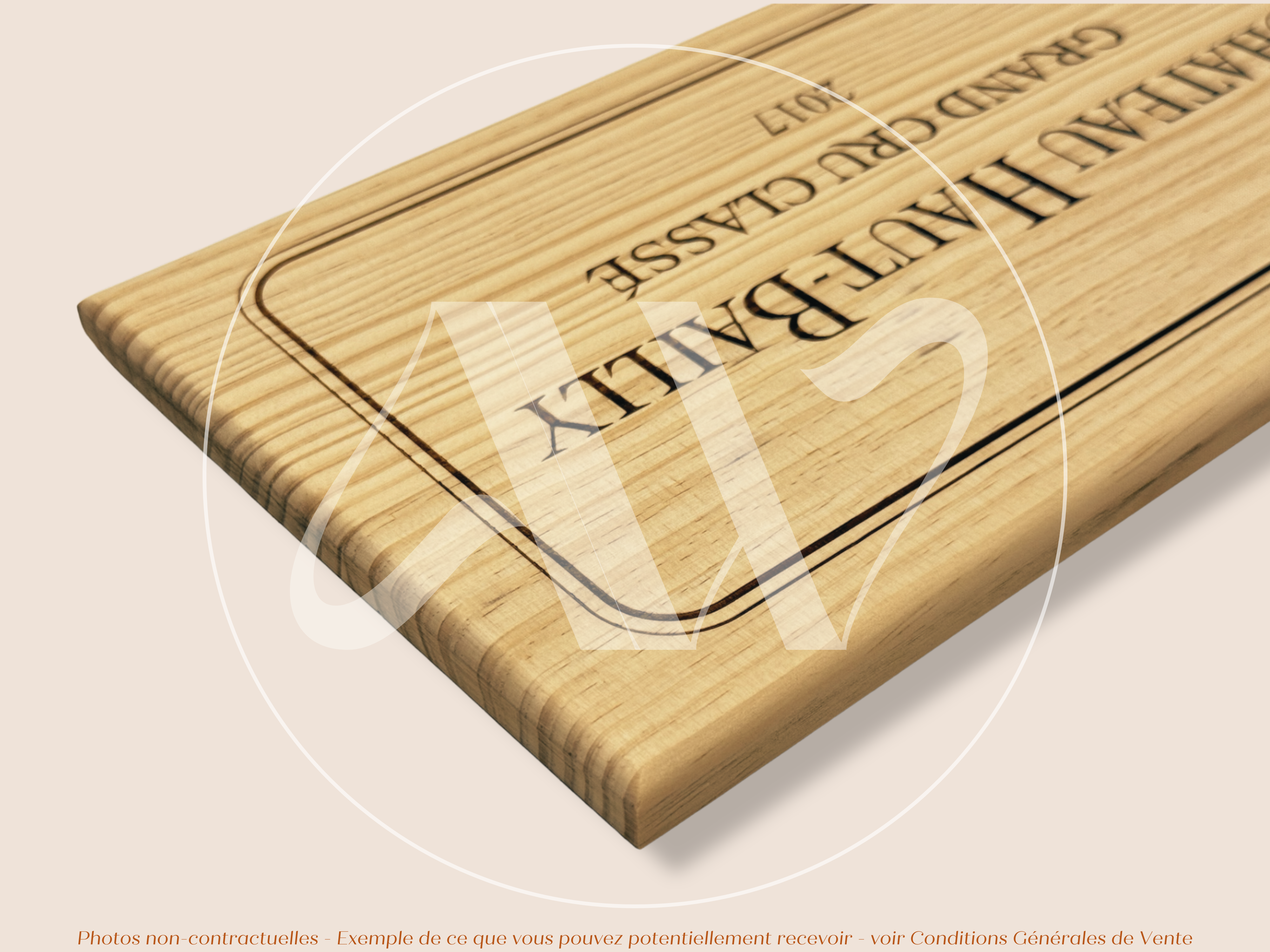 Estampe de caisse de vin – Château Haut-Bailly – 2017 - Pessac-Léognan (Bordeaux) – 30 × 17 cm