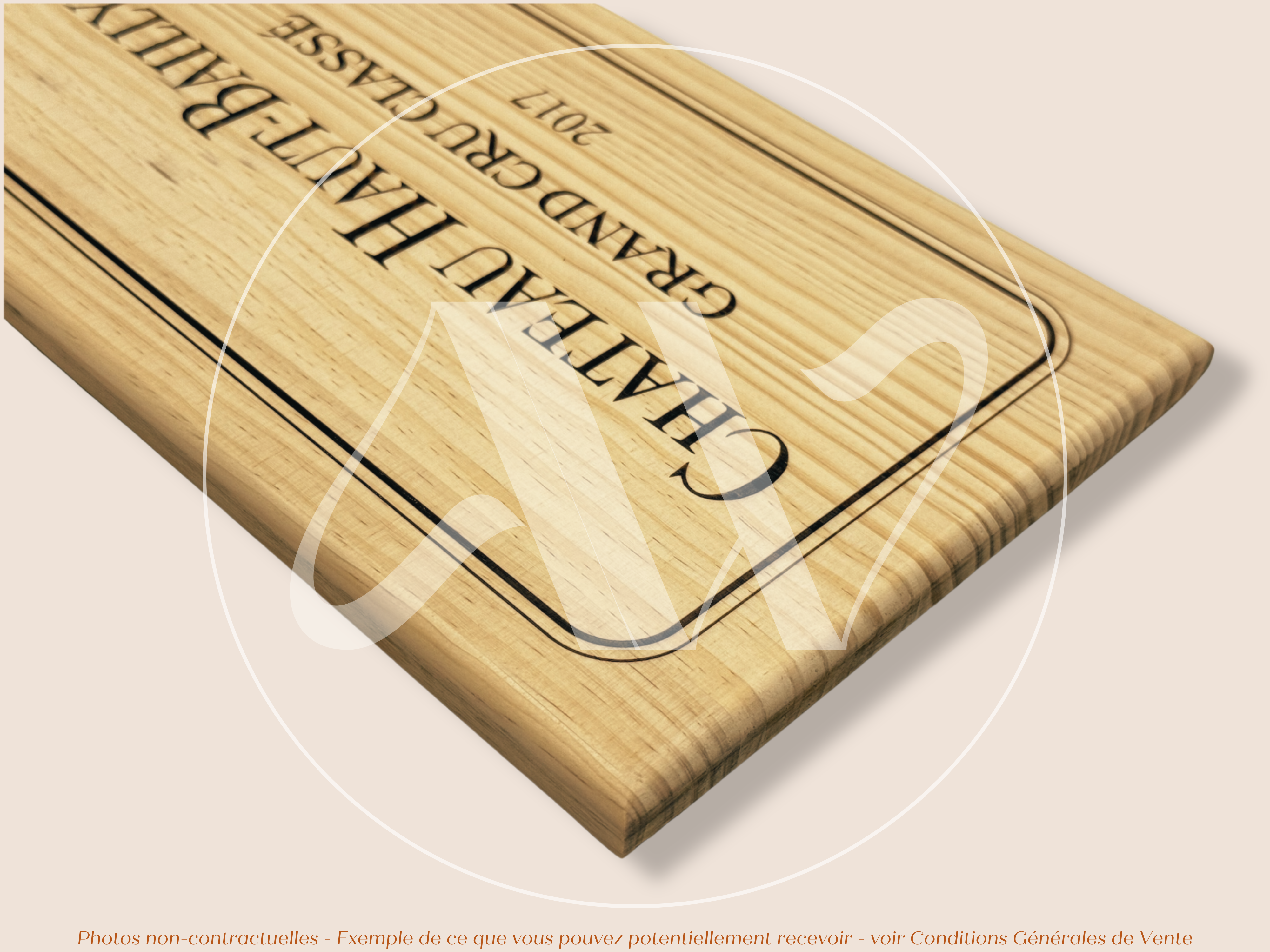 Estampe de caisse de vin – Château Haut-Bailly – 2017 - Pessac-Léognan (Bordeaux) – 30 × 17 cm