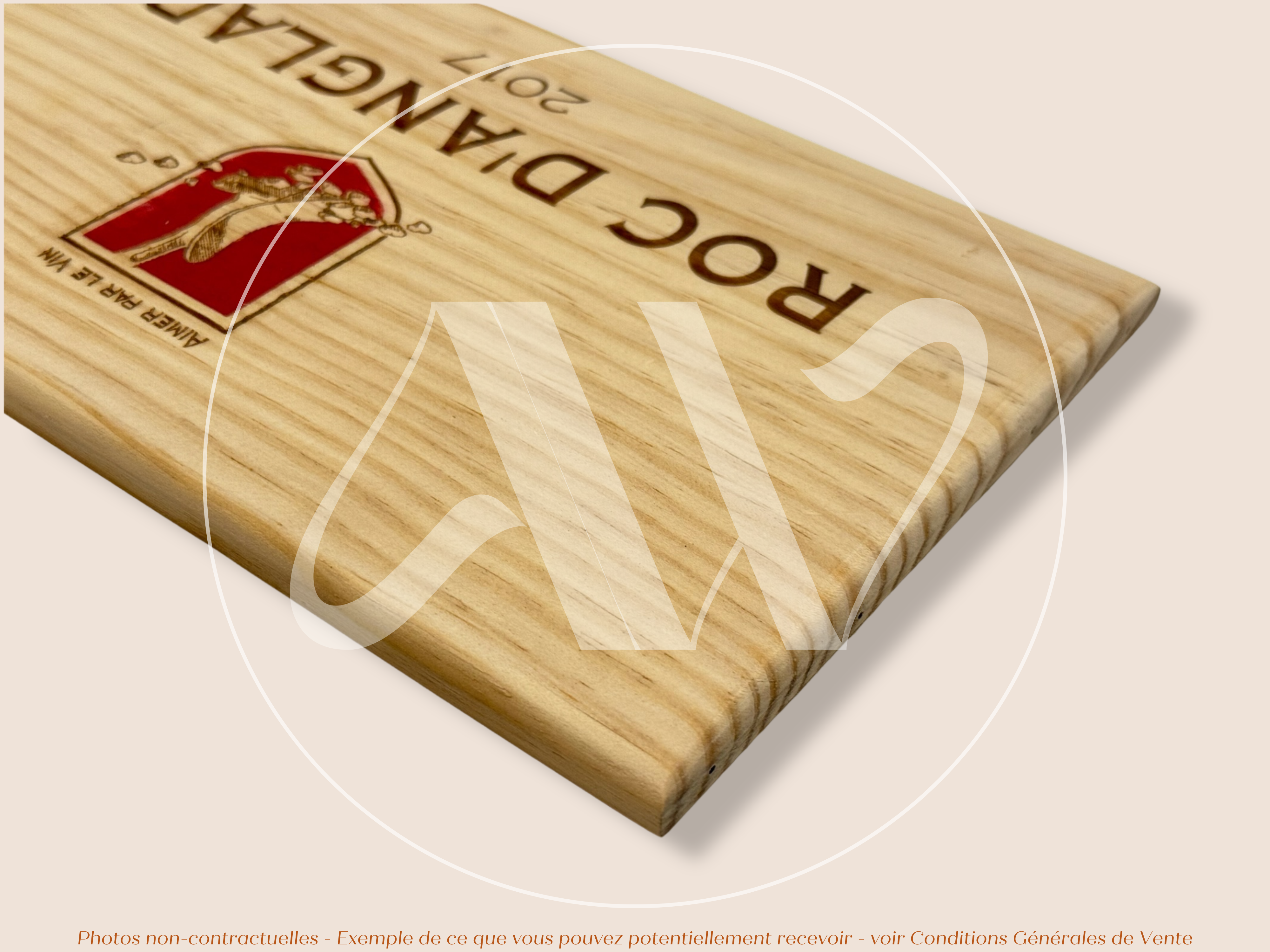 Façade Estampe de caisse de vin – Roc d’Anglade 2017 - Languedoc – 30 × 17 cm