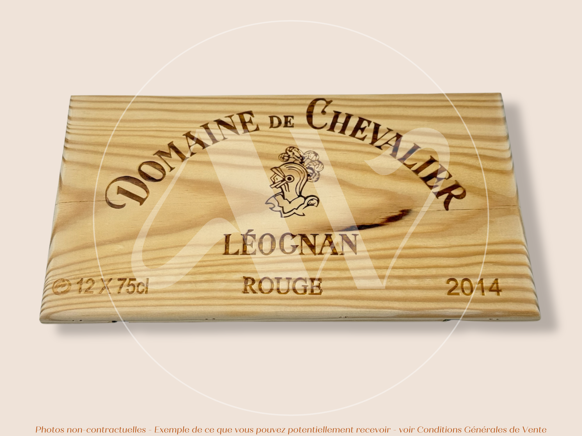 Façade Estampe bois – Domaine de Chevalier – Pessac-Léognan (Bordeaux) – Format 30x17 cm – (millésimée 2014)