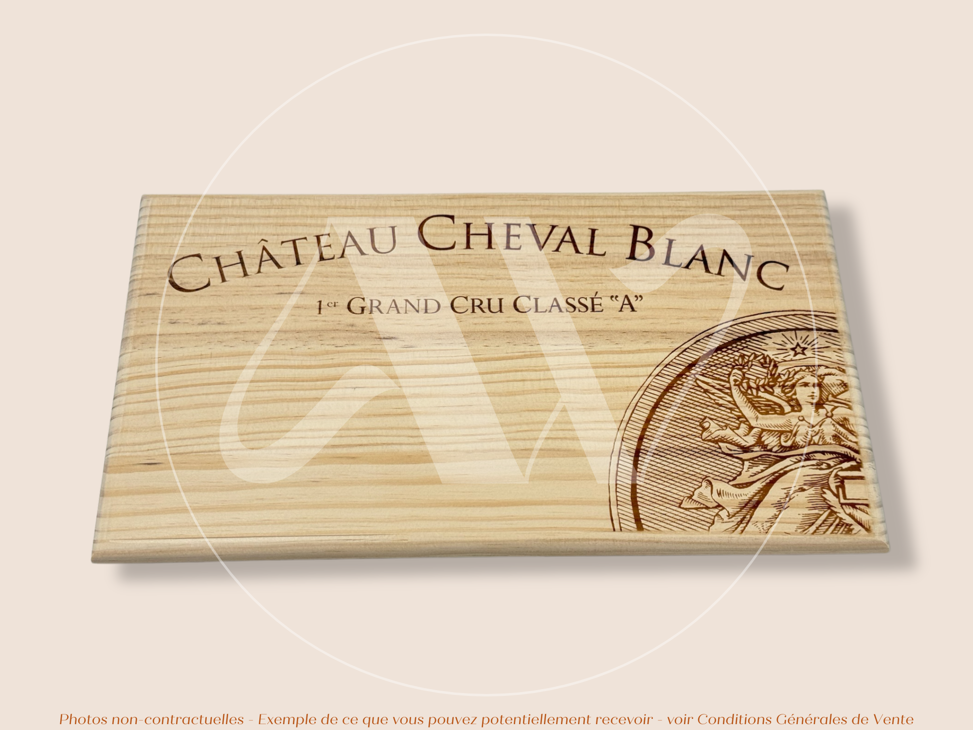 Façade Estampe bois – Château Cheval Blanc – Saint-Émilion (Bordeaux) – Format 30x17 cm – (RARE)