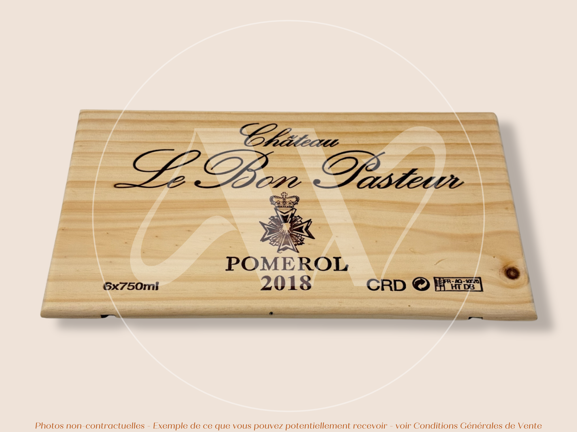Façade Estampe bois – Château Le Bon Pasteur – Pomerol (Bordeaux) – Format 30x17 cm – Millésime 2018