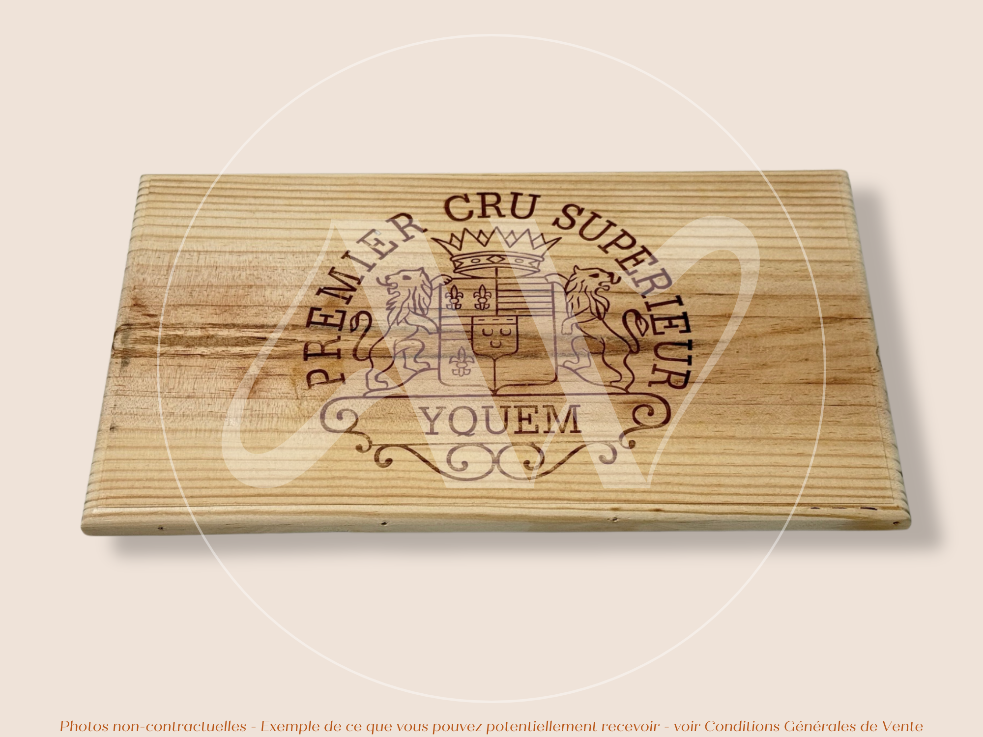Façade Estampe bois – Château d’Yquem – Sauternes (Bordeaux) – Format 30x17 cm – (très demandé – icône absolue)