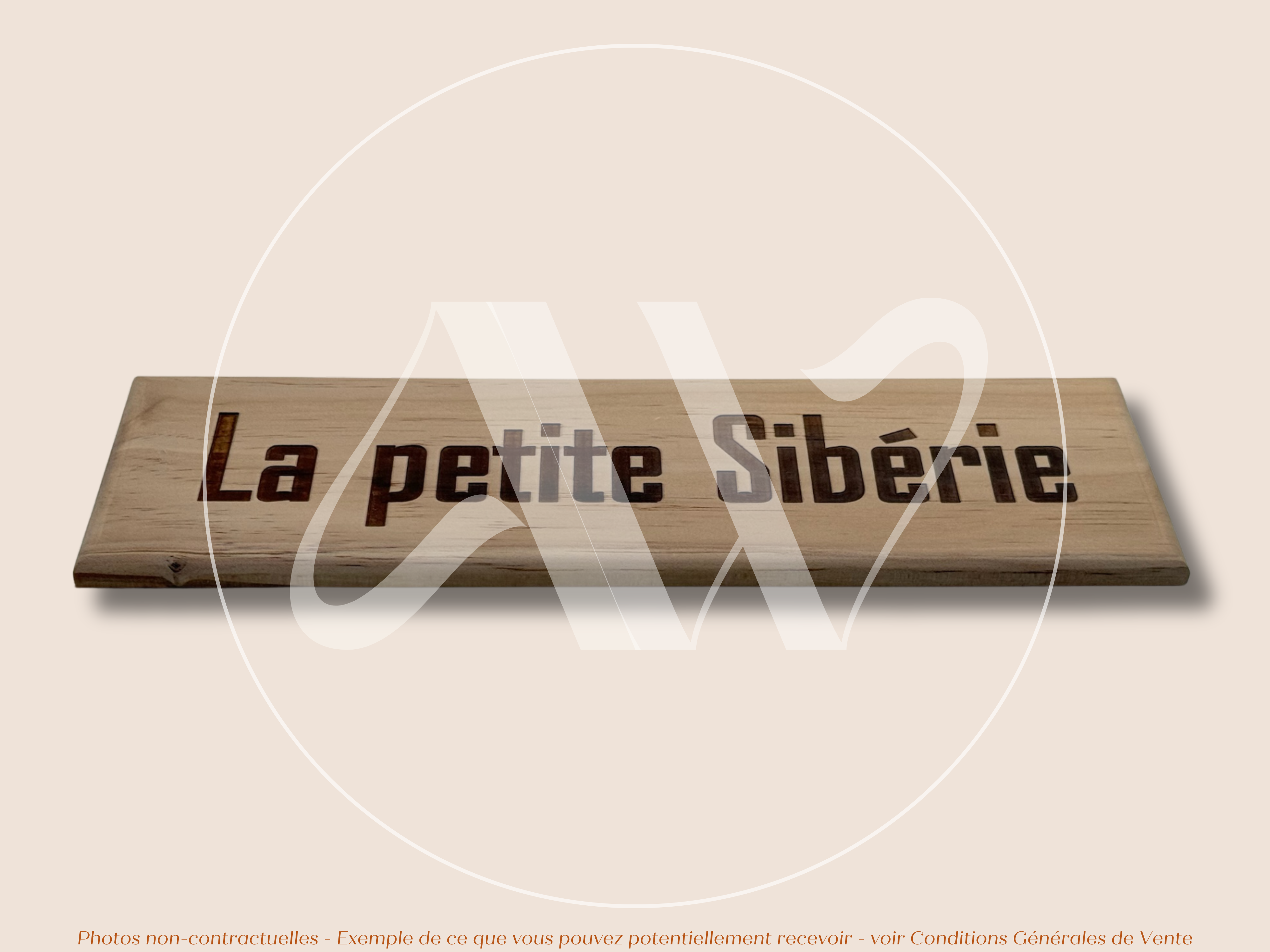 Estampe / Façade d'une caisse de vin en bois du Domaine du Clos des Fées - La Petite Sibérie - Languedoc | Format 1 bouteille = 30x9 cm