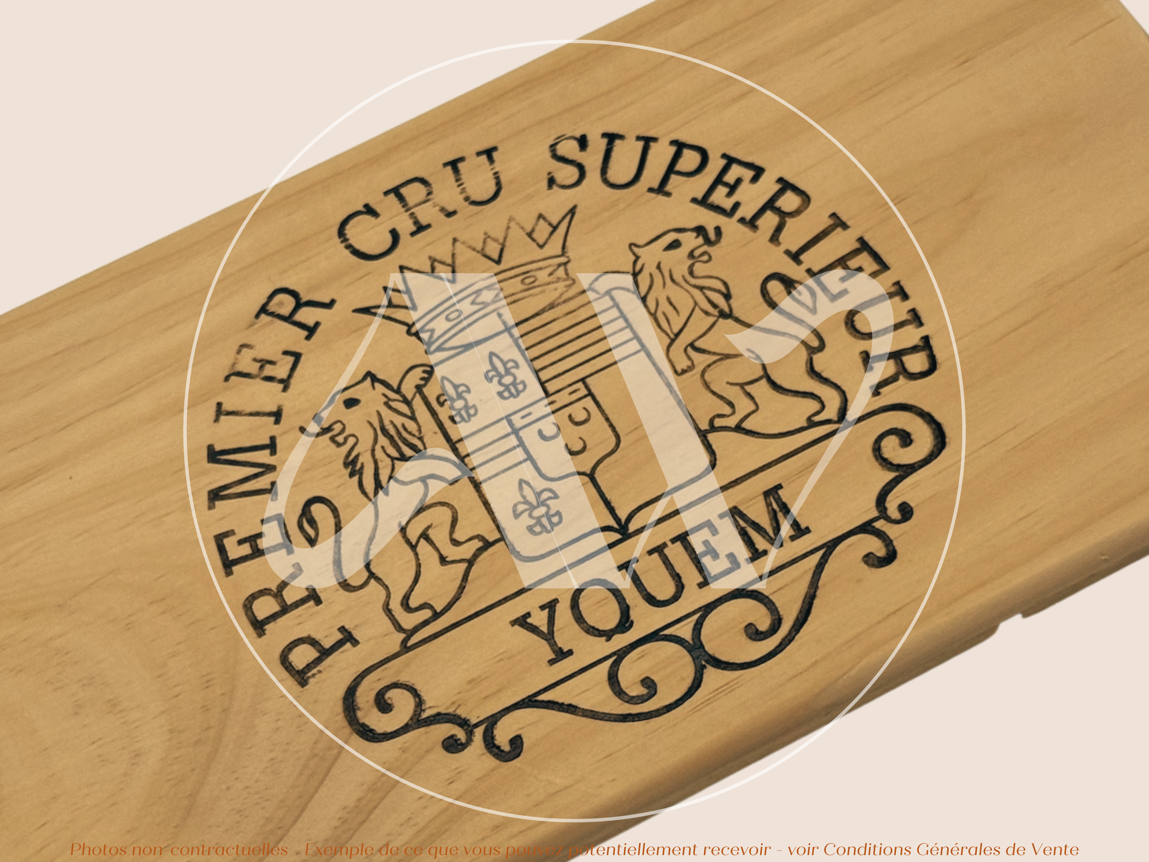 Façade Estampe bois – Château d’Yquem – Sauternes (Bordeaux) – Format 30x17 cm – (très demandé – icône absolue)