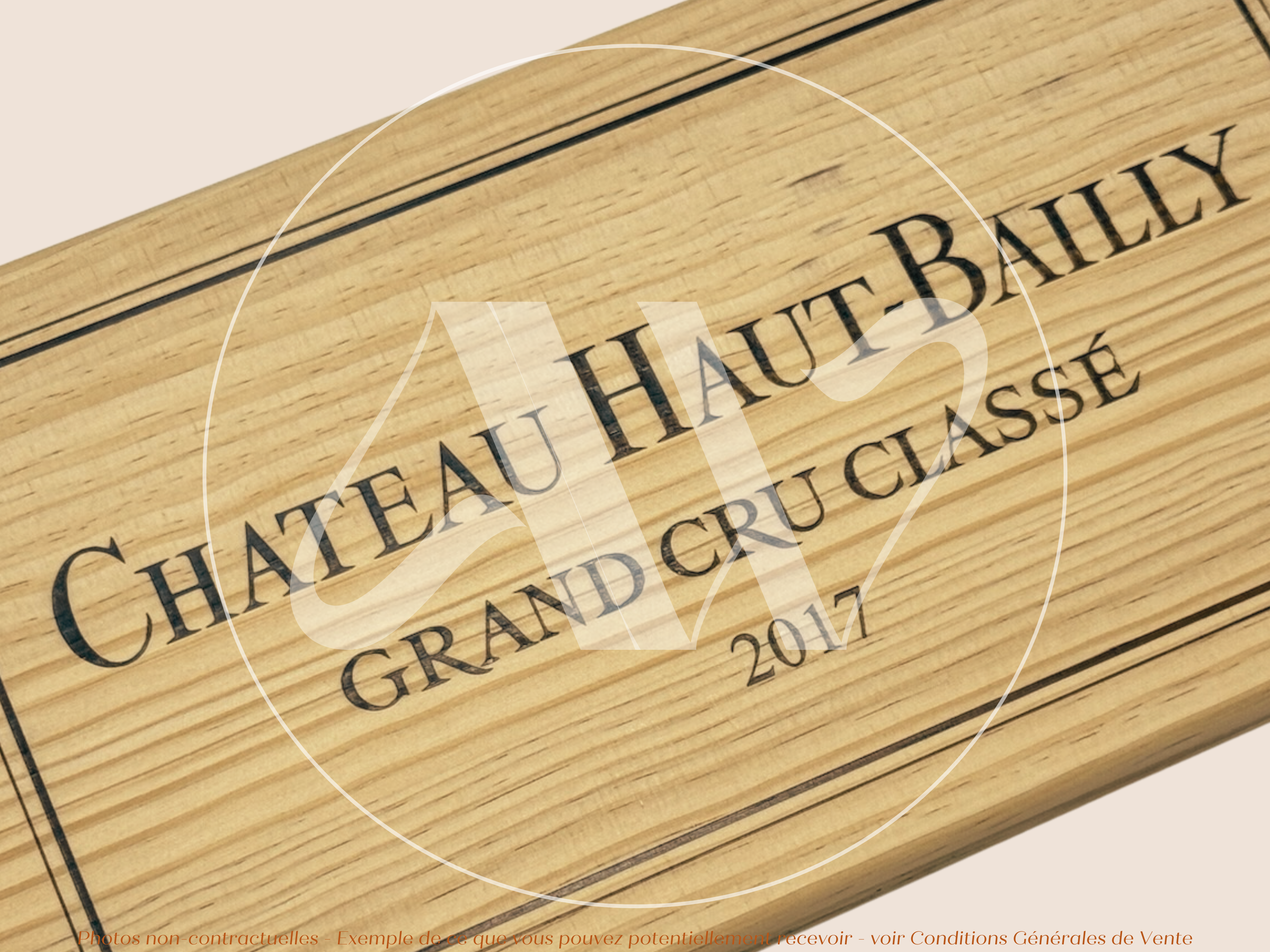 Estampe de caisse de vin – Château Haut-Bailly – 2017 - Pessac-Léognan (Bordeaux) – 30 × 17 cm