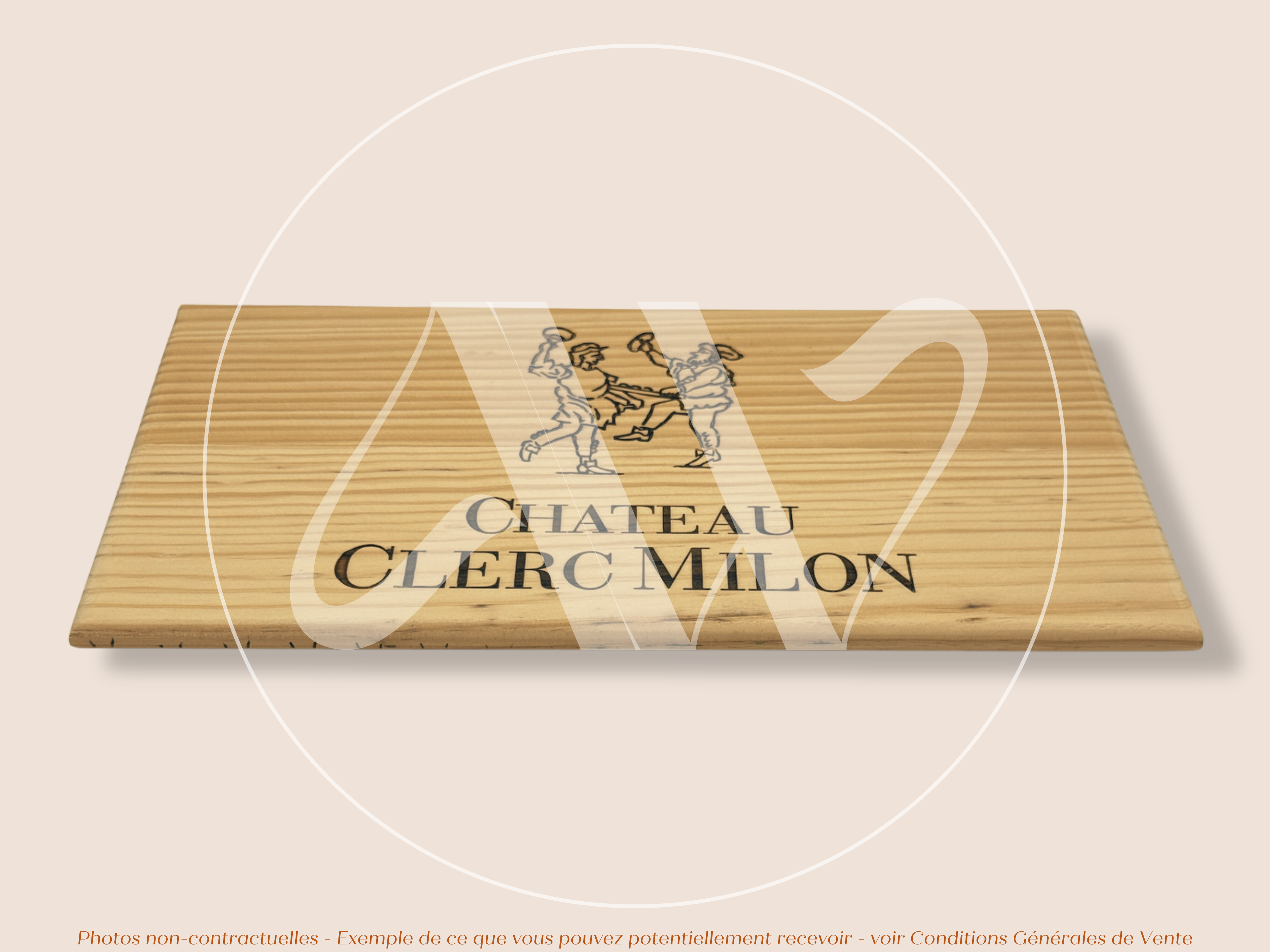 Estampe de caisse de vin – Château Clerc Milon – Pauillac – 30 × 17 cm