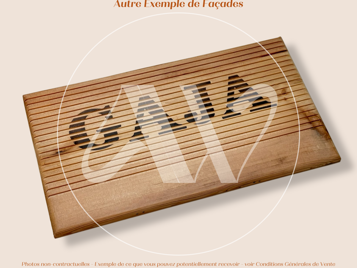 Estampe / Façade d'une caisse de vin en bois du Domaine Gaja - Barbaresco - Italie | Format 6 bouteilles = 30x17 cm