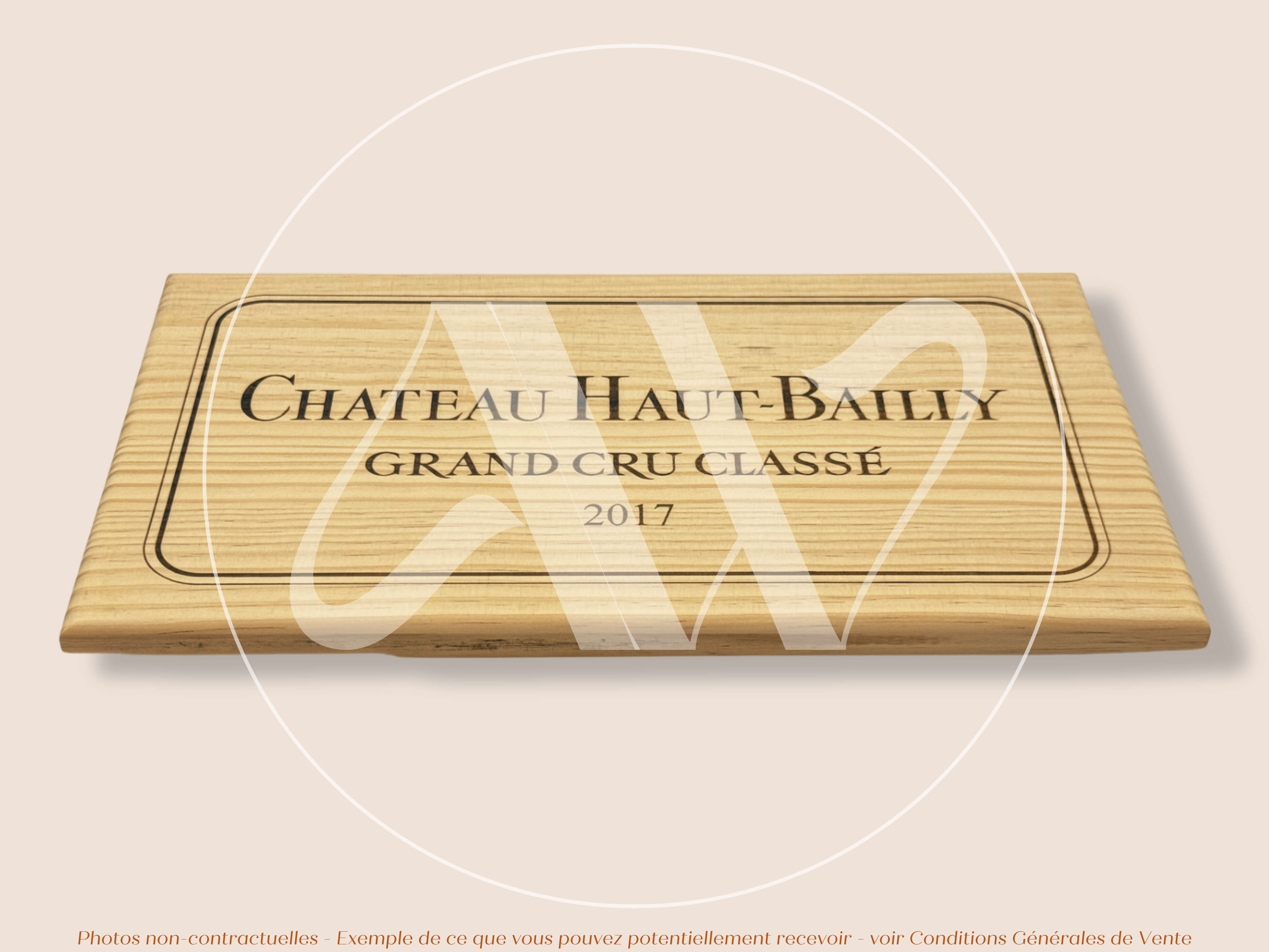 Estampe de caisse de vin – Château Haut-Bailly – 2017 - Pessac-Léognan (Bordeaux) – 30 × 17 cm