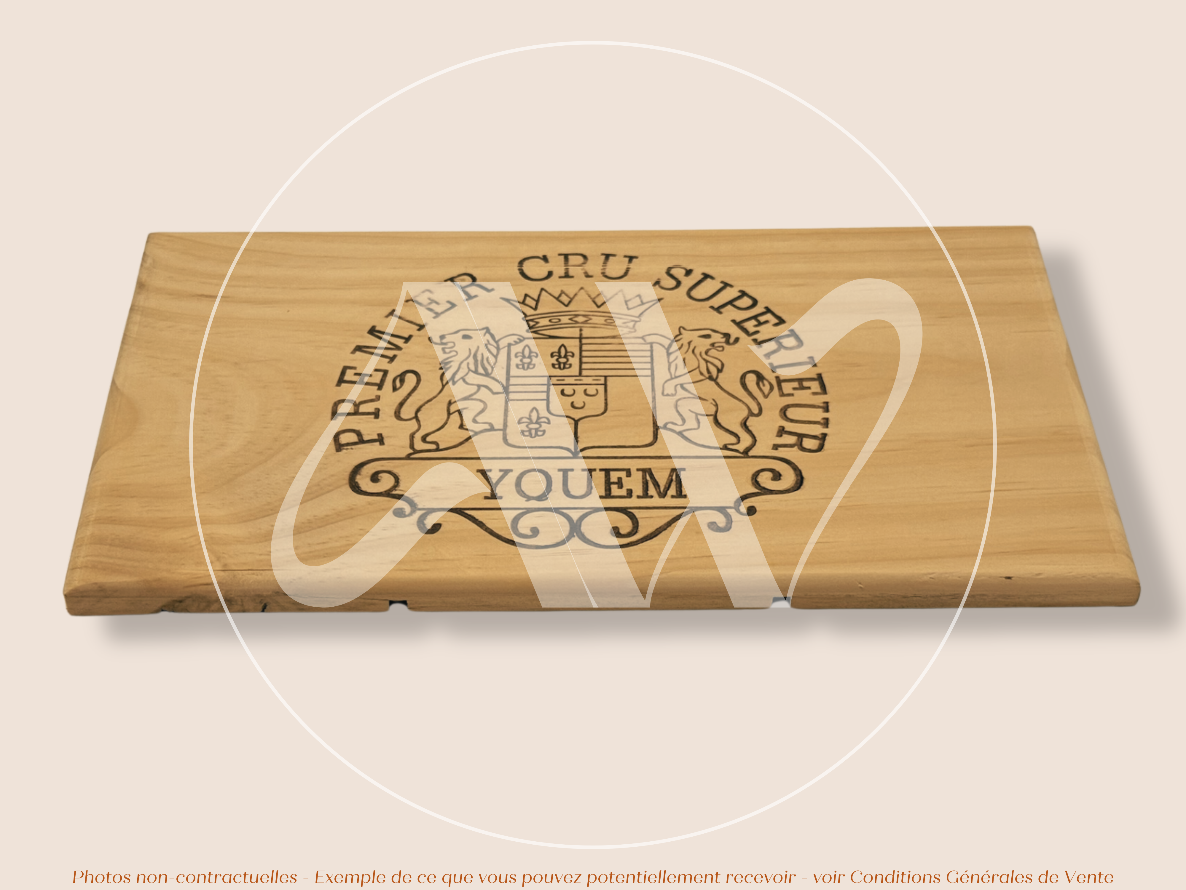 Façade Estampe bois – Château d’Yquem – Sauternes (Bordeaux) – Format 30x17 cm – (très demandé – icône absolue)