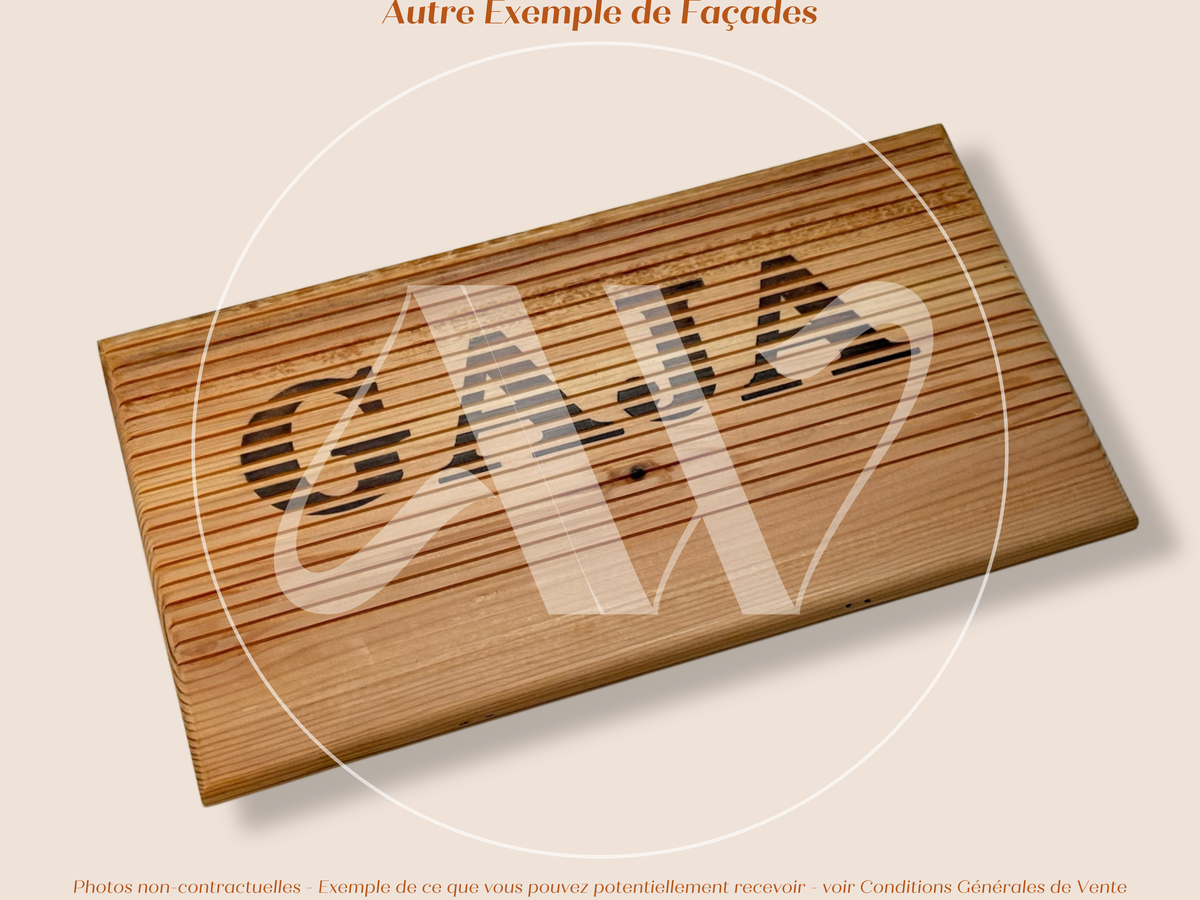 Estampe / Façade d'une caisse de vin en bois du Domaine Gaja - Barbaresco - Italie | Format 6 bouteilles = 30x17 cm
